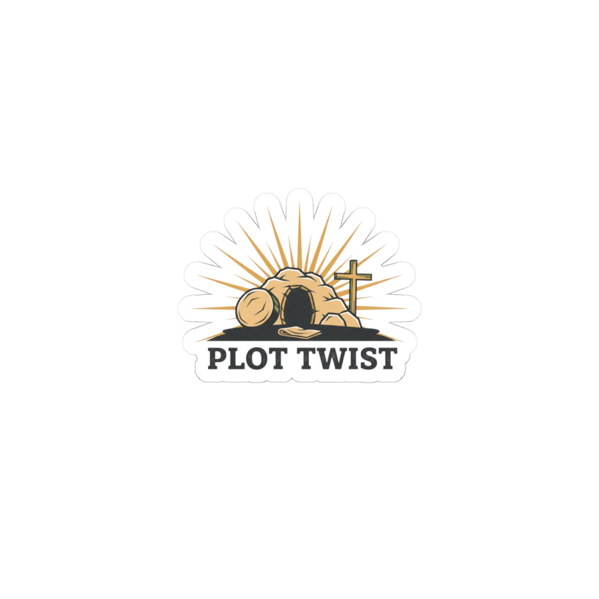 Plot Twist He Is Risen Sticker | Christian Easter, Faith-Based Humor