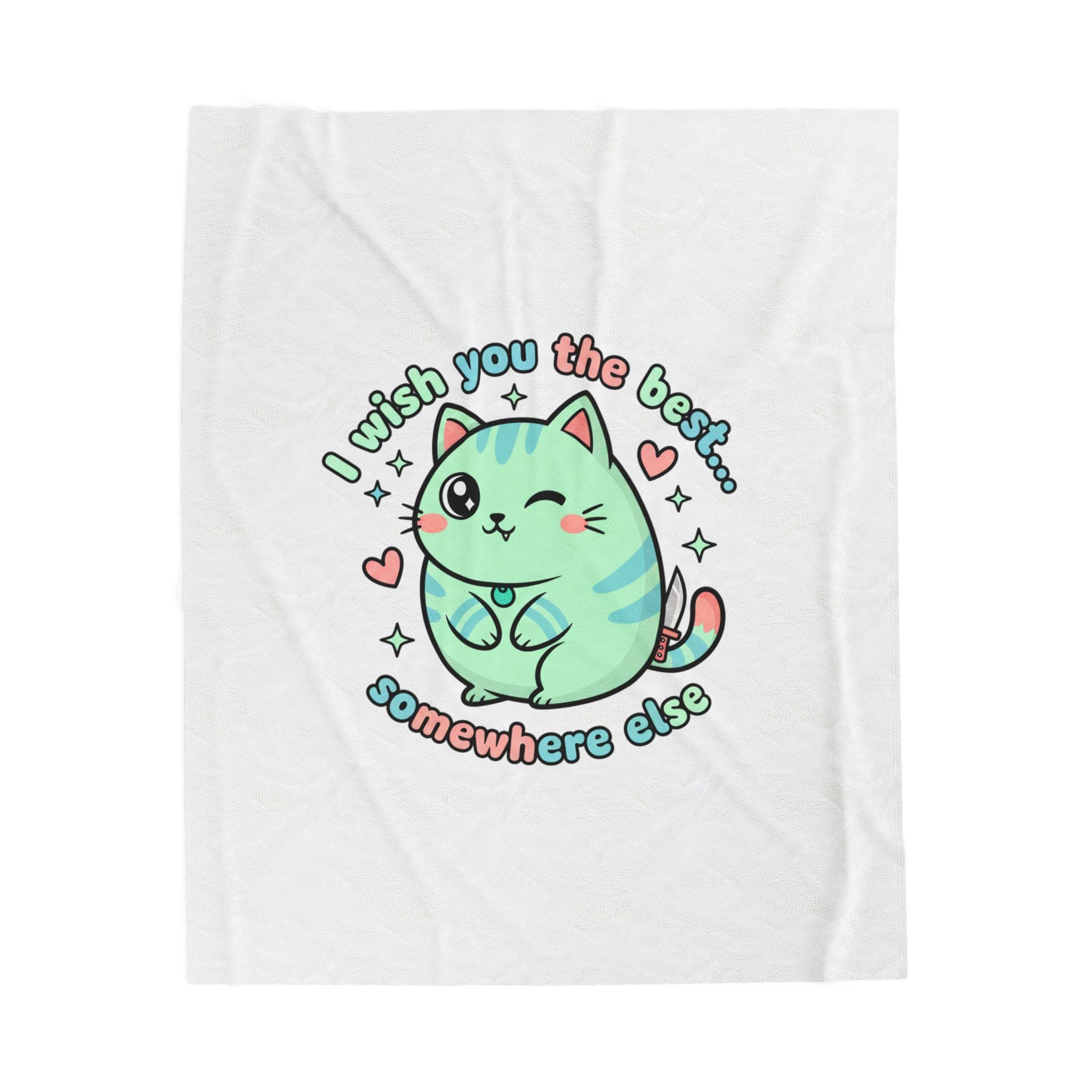 I Wish You The Best... Somewhere Else Plush Blanket | kawaii threat, soft grunge