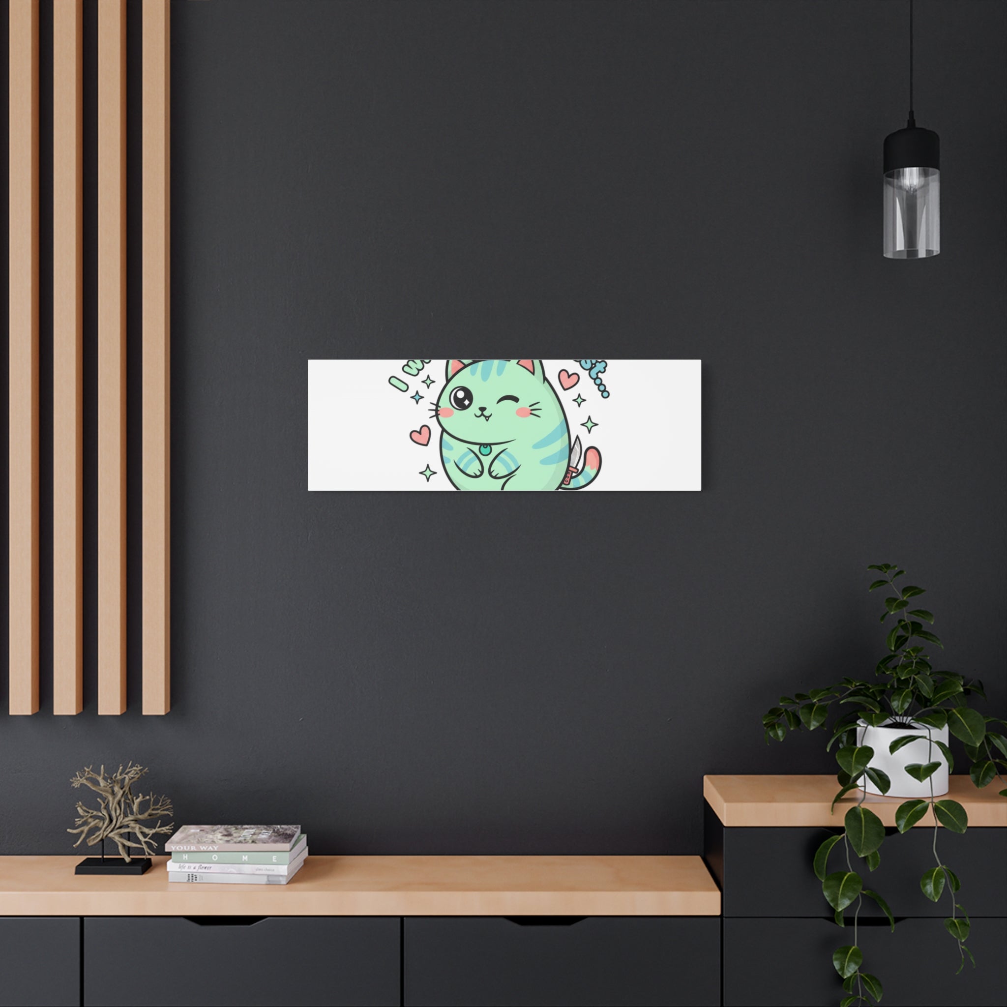 I Wish You the Best Somewhere Else Canvas | kawaii threat, soft-grunge pastel
