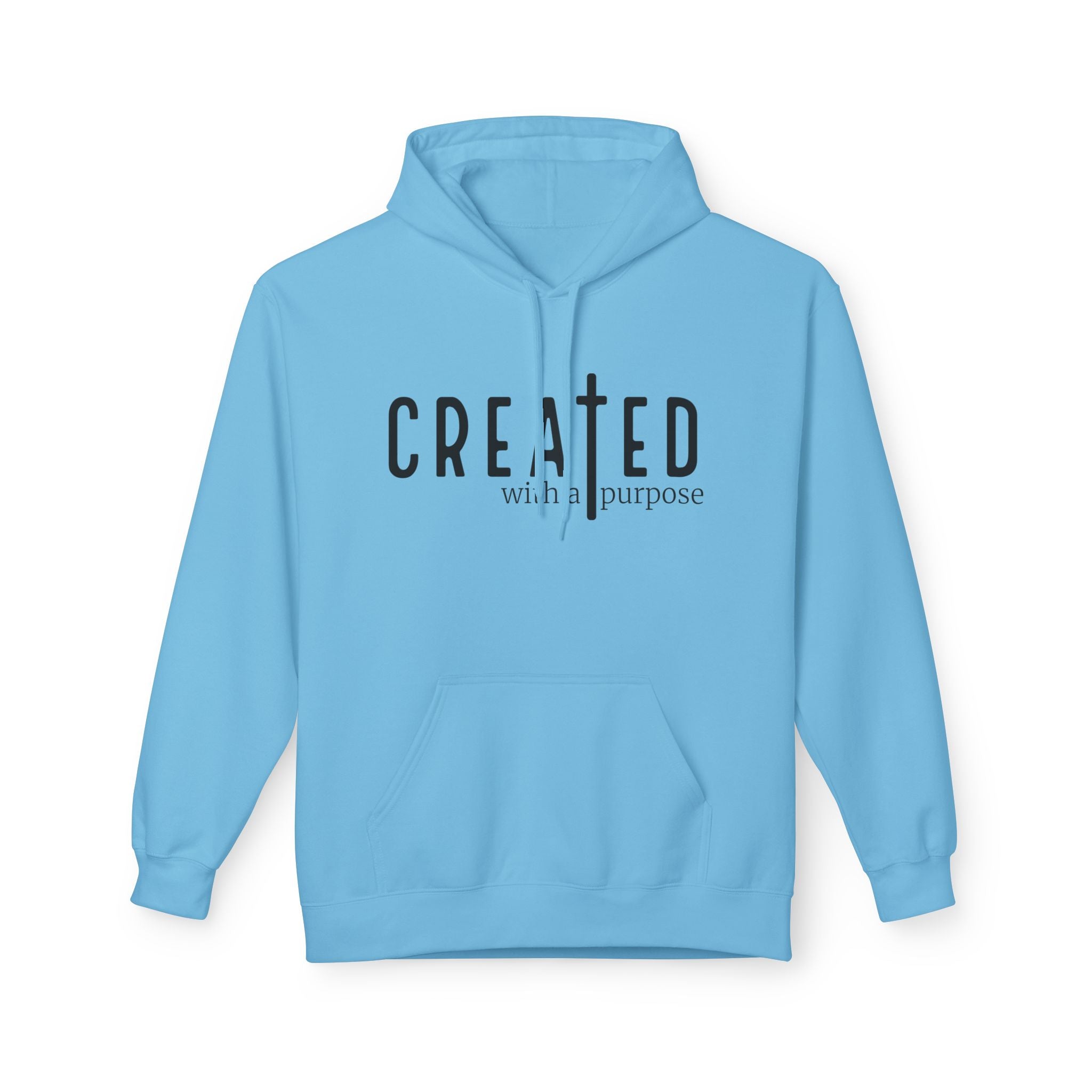 Created with Purpose Hoodie — Inspirational Graphic Pullover