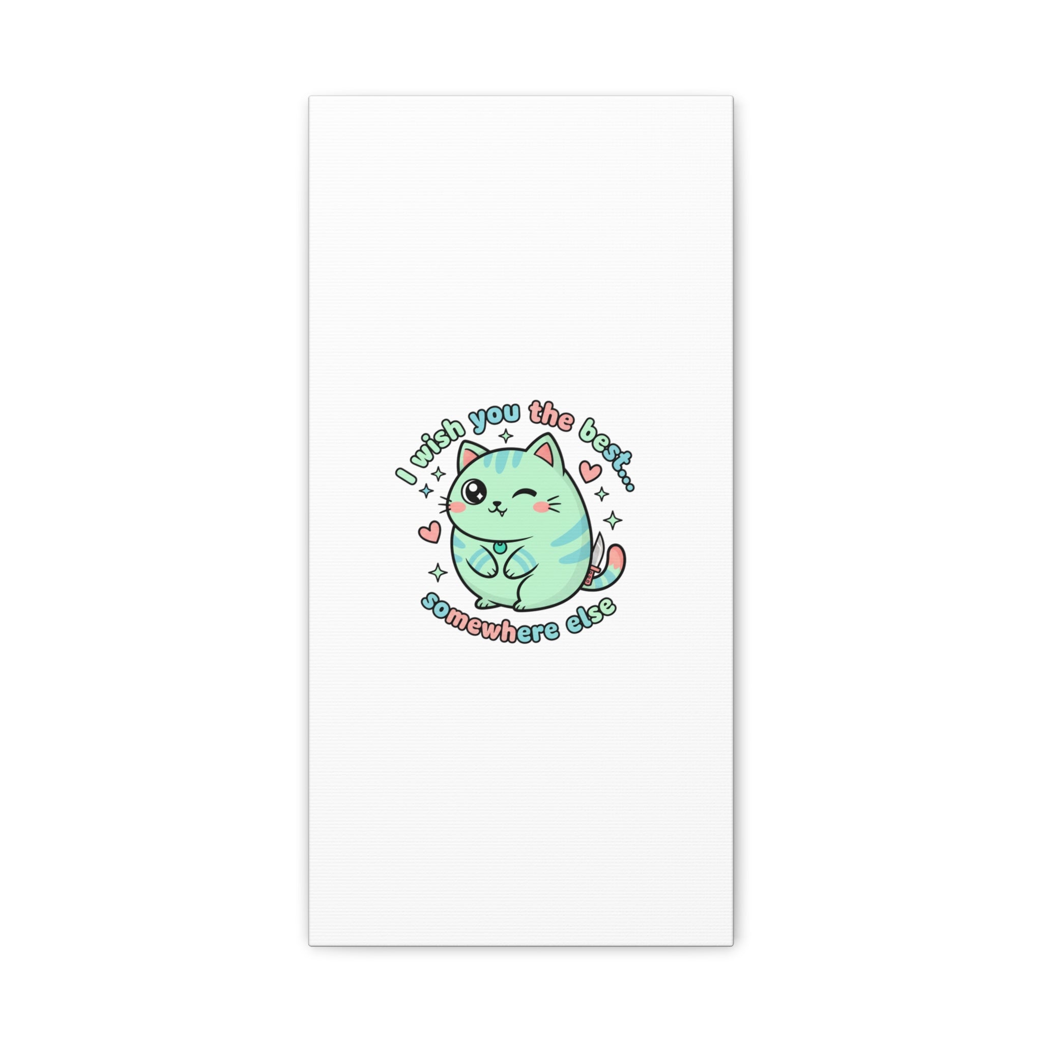 I Wish You the Best Somewhere Else Canvas | kawaii threat, soft-grunge pastel