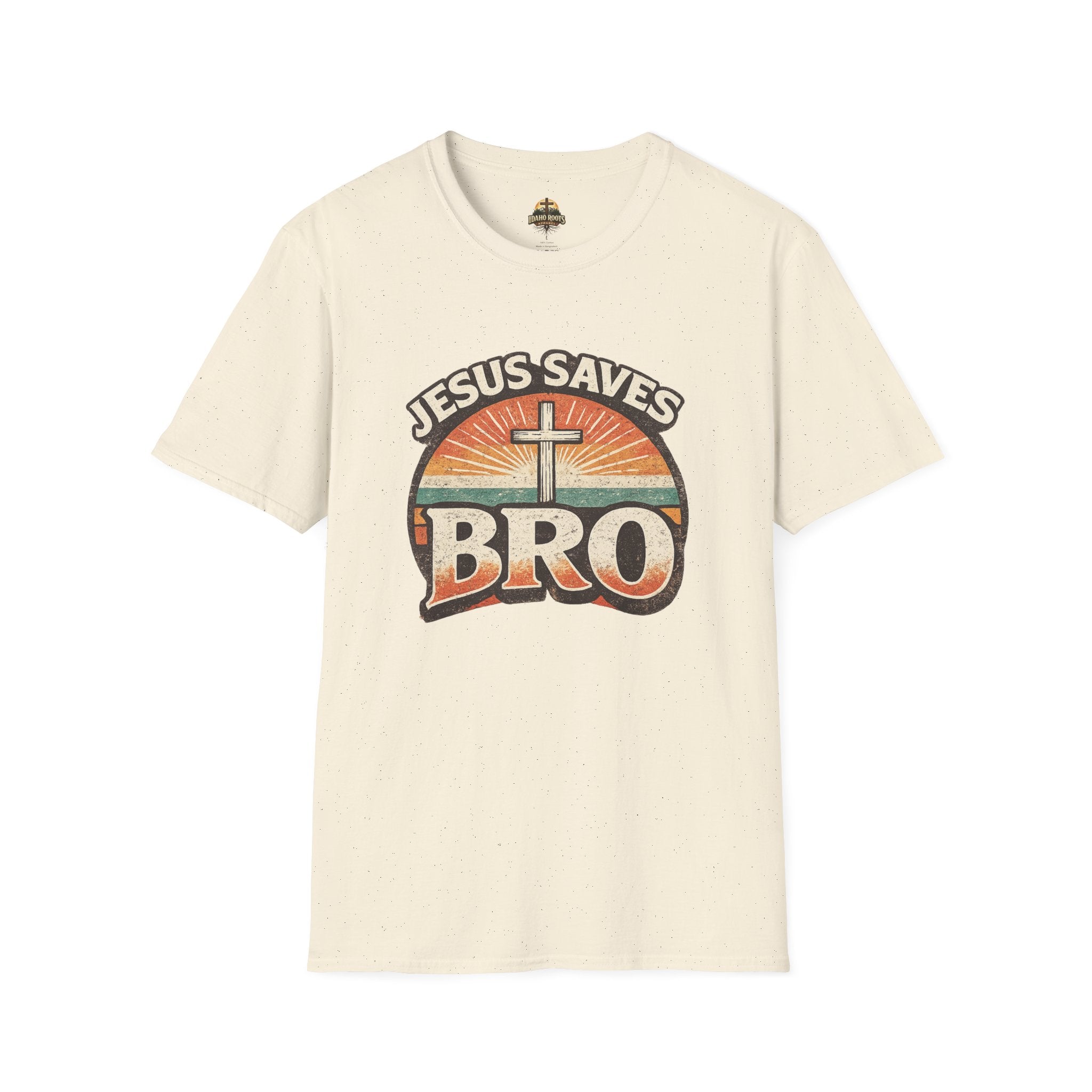 Jesus Saves Bro T-Shirt — Retro Christian Faith Tee