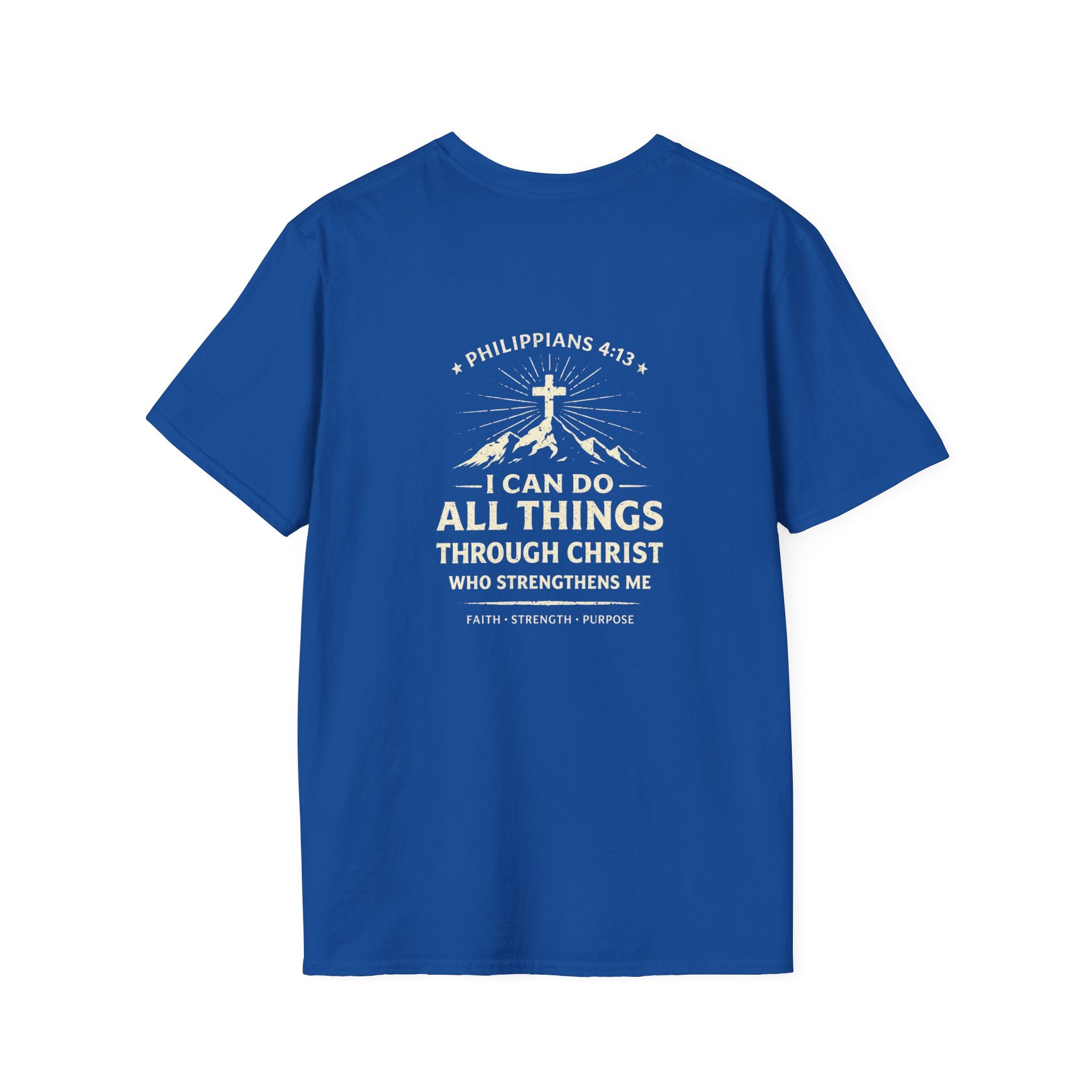 Christian Faith T-Shirt — "All Things" Inspirational Gospel Tee - Philippians 4:13
