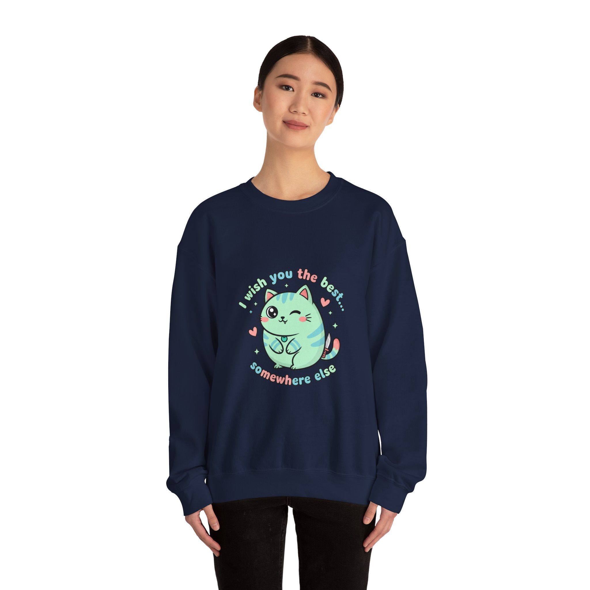 I Wish You the Best Somewhere Else Sweatshirt | soft threat kawaii menacing