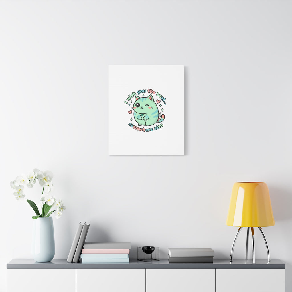 I Wish You the Best Somewhere Else Canvas | kawaii threat, soft-grunge pastel