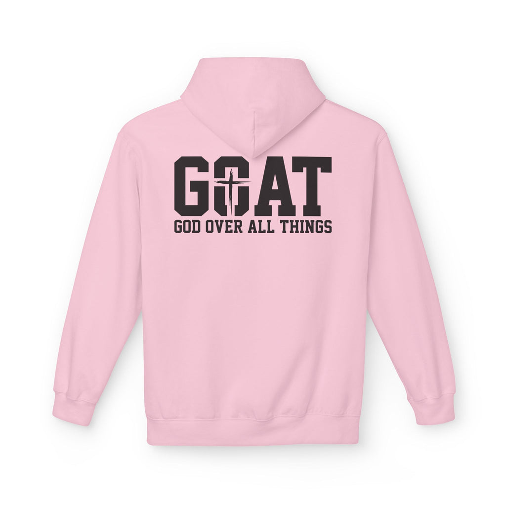 GOAT God Over All Things Hoodie – Christian Hoodie – Faith Hoodie – Religious Sweatshirt – Inspirational Hoodie – Jesus Hoodie – Christian Gift