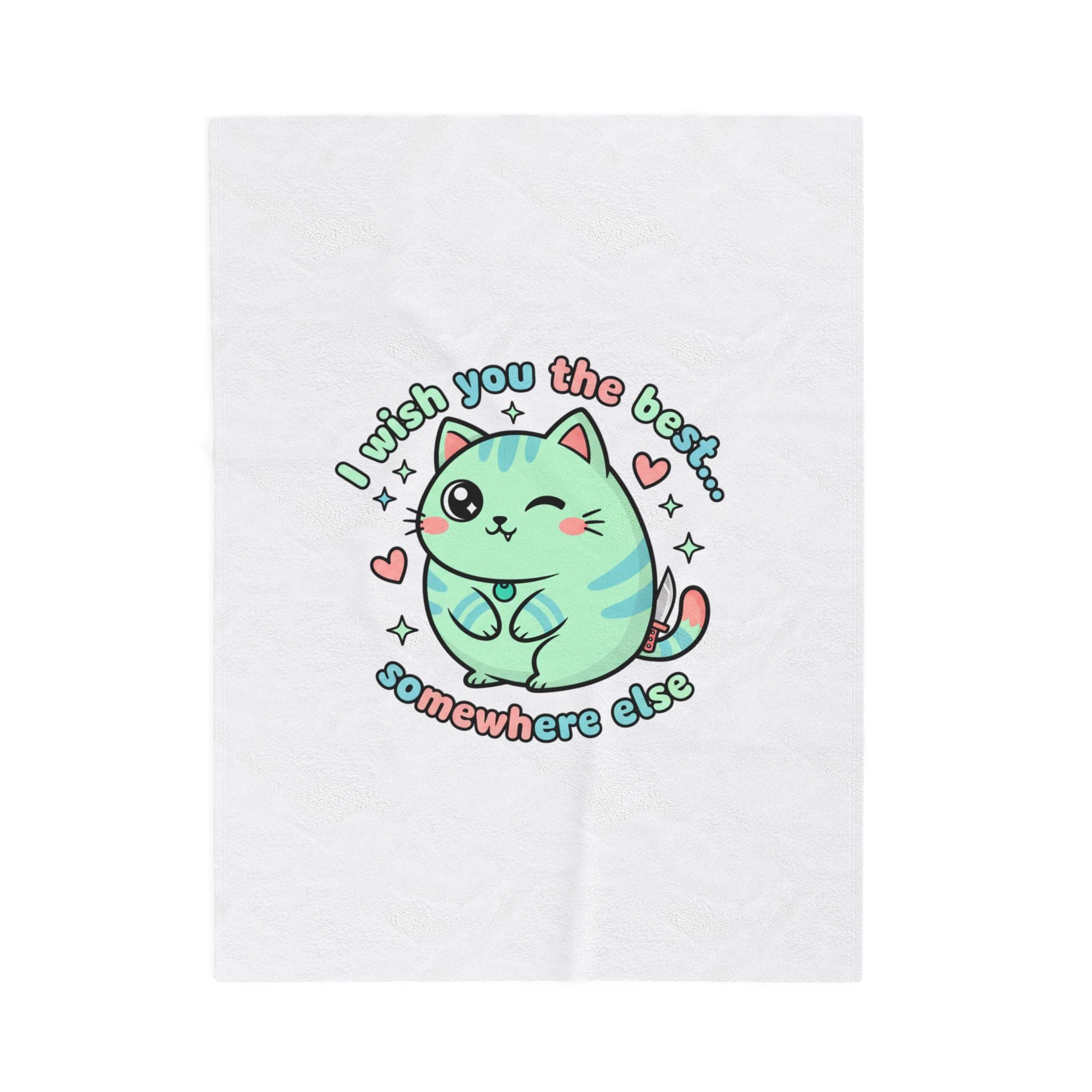 I Wish You The Best... Somewhere Else Plush Blanket | kawaii threat, soft grunge