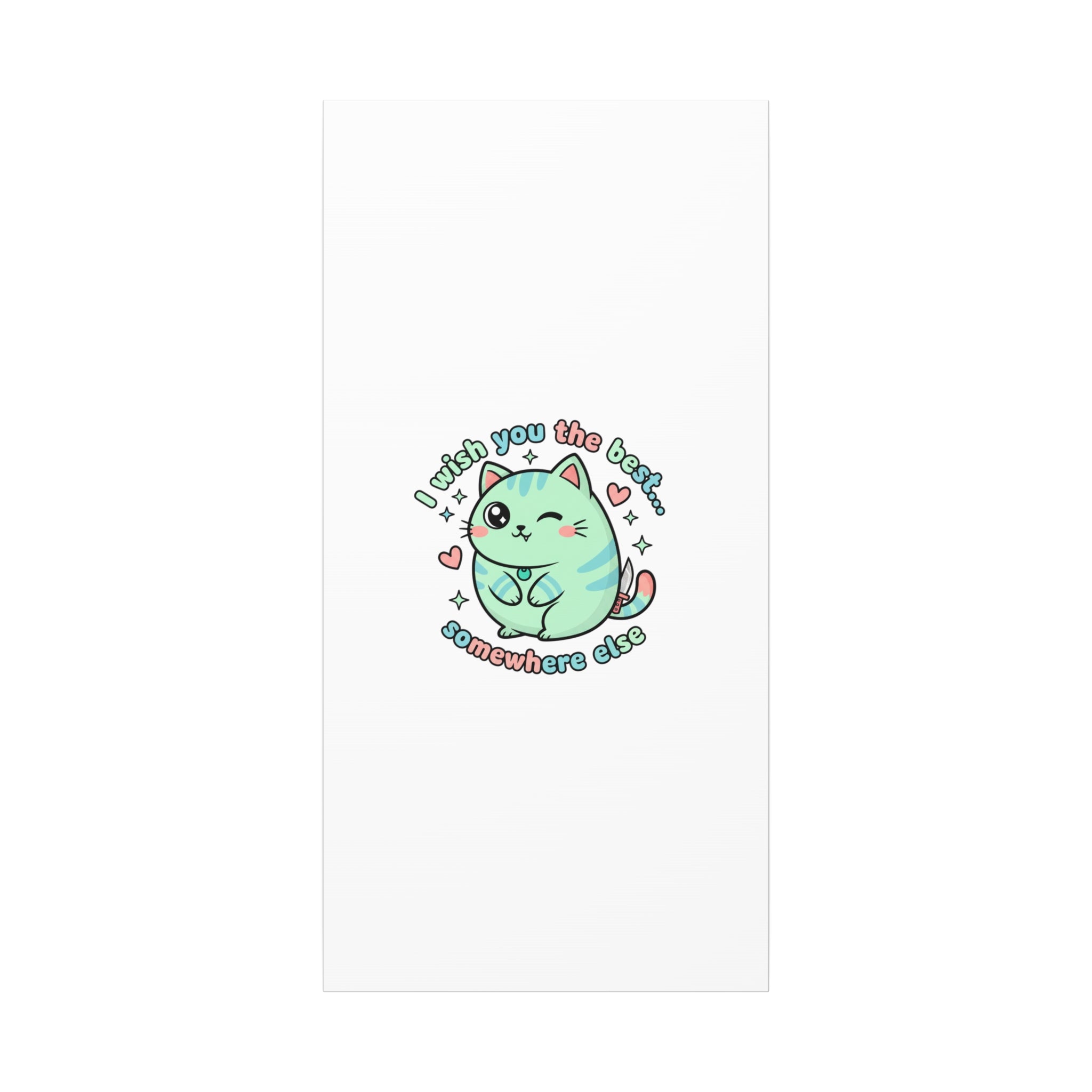 I Wish You the Best Somewhere Else Canvas | kawaii threat, soft-grunge pastel
