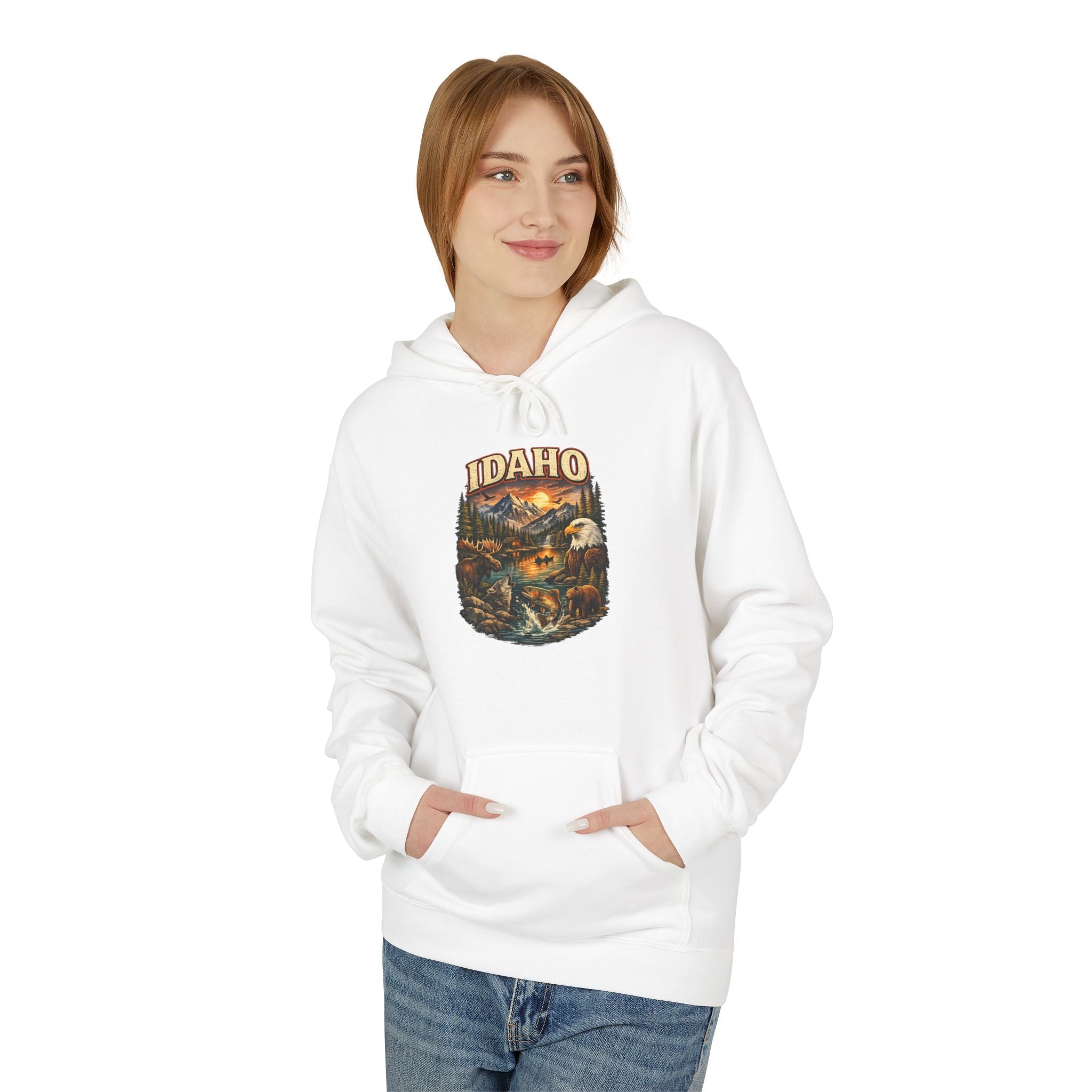 Hoodie - Retro 'Idaho' Scenic Landscape Hoodie