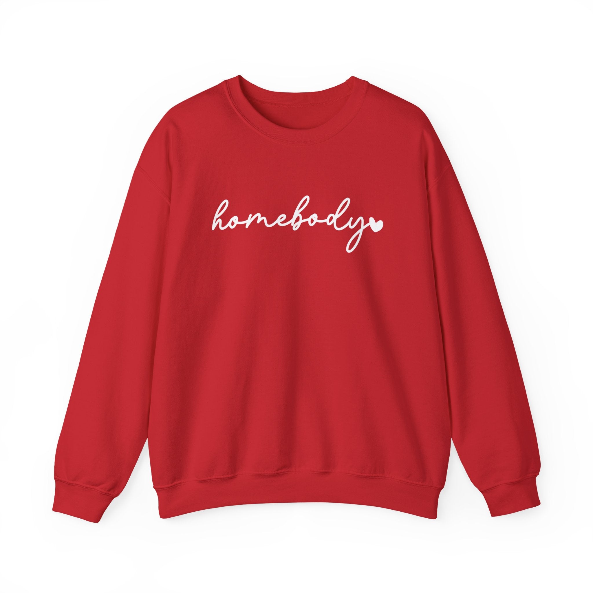 Crewneck Sweatshirt — "homebody" Script Cozy Pullover