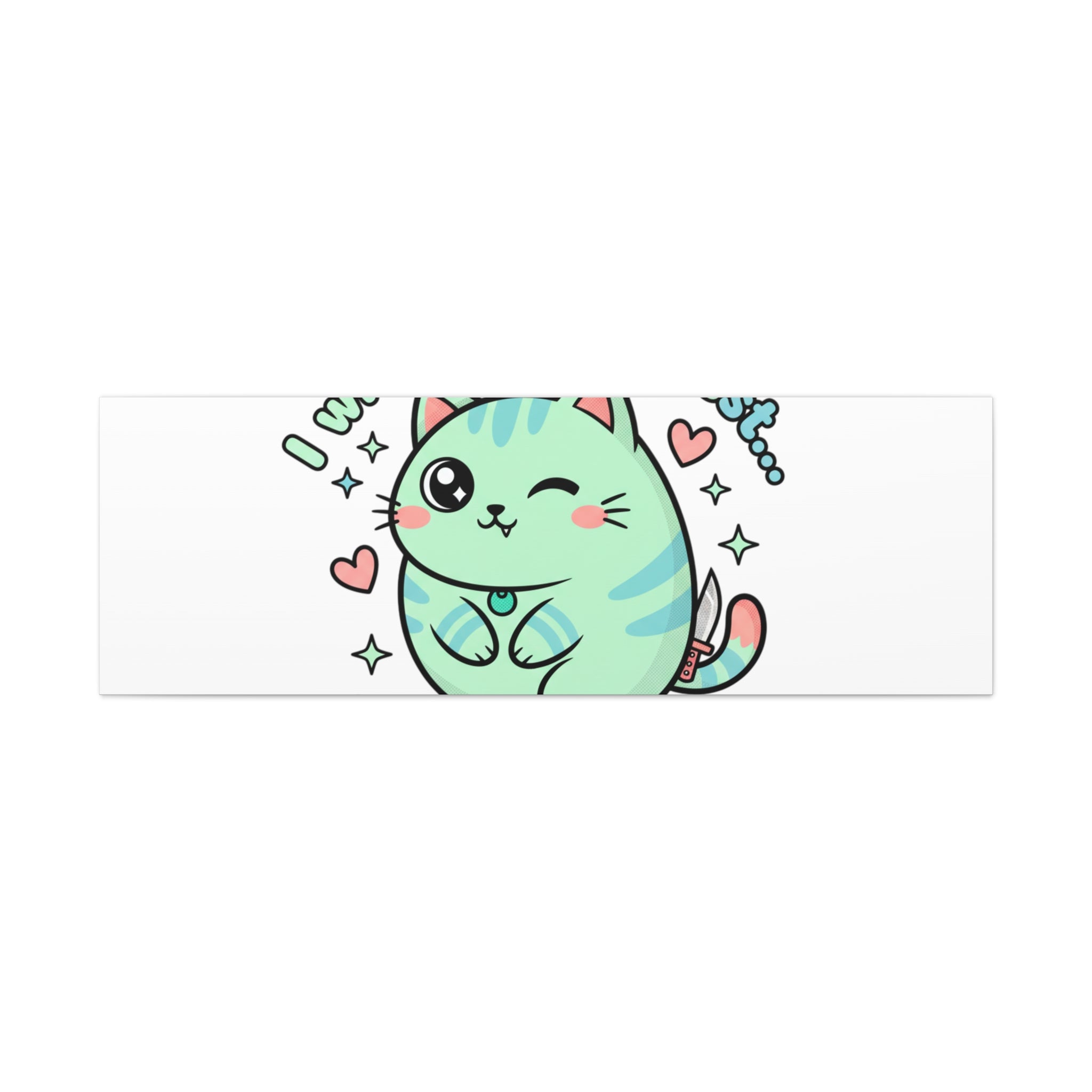 I Wish You the Best Somewhere Else Canvas | kawaii threat, soft-grunge pastel