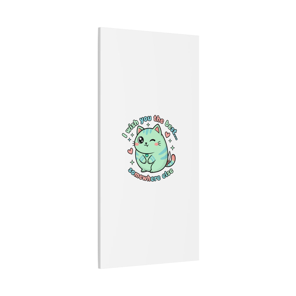I Wish You the Best Somewhere Else Canvas | kawaii threat, soft-grunge pastel