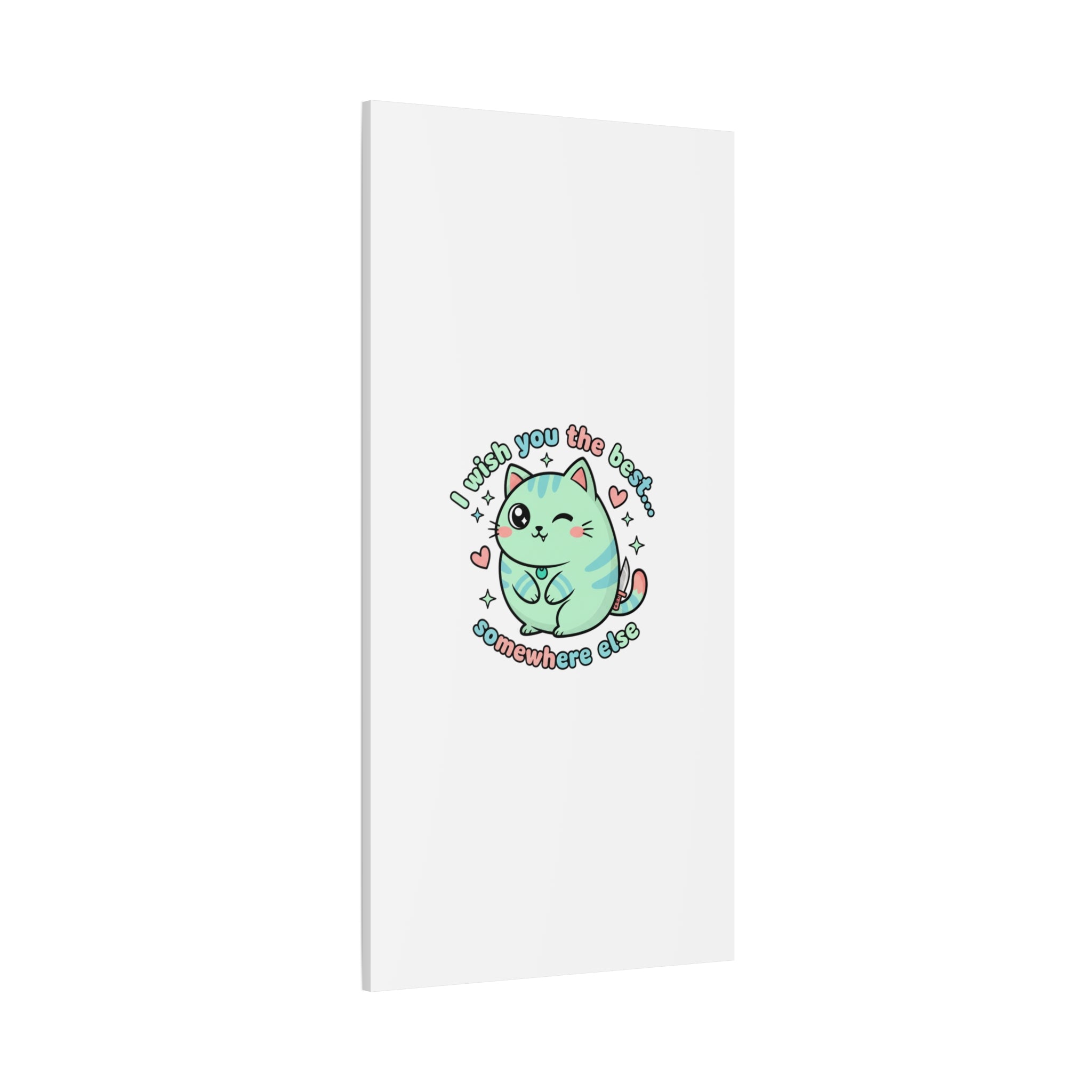 I Wish You the Best Somewhere Else Canvas | kawaii threat, soft-grunge pastel