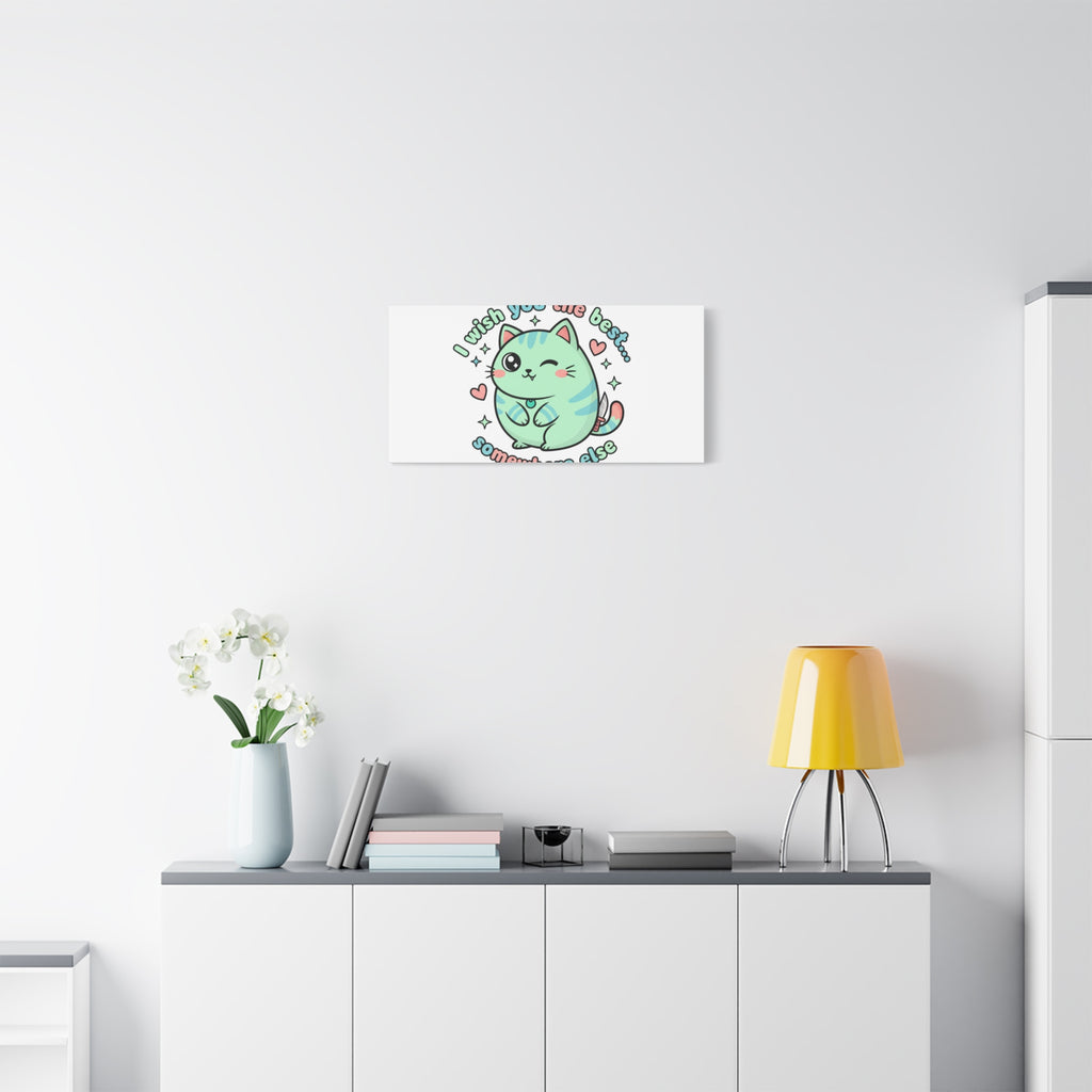I Wish You the Best Somewhere Else Canvas | kawaii threat, soft-grunge pastel