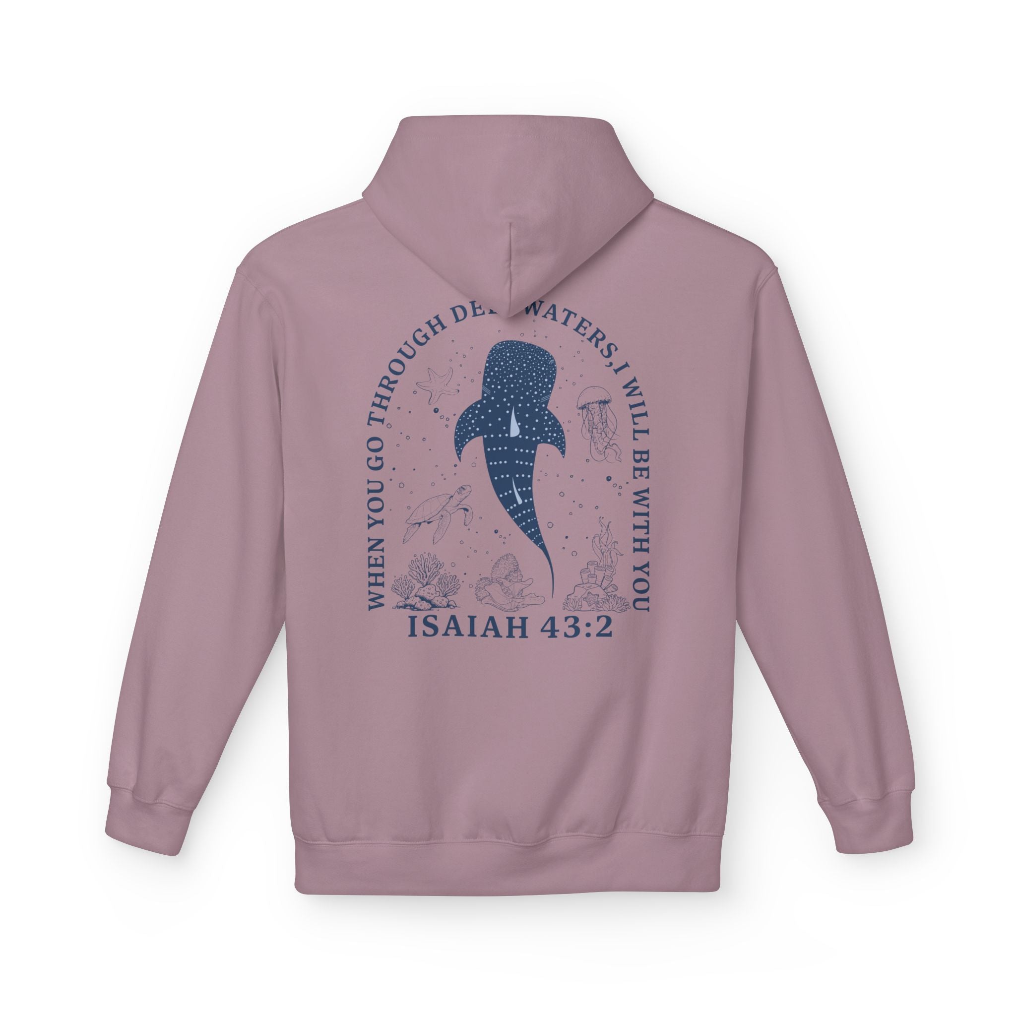 Isaiah 43:2 Whale Hoodie – Christian Faith Comfort Pullover