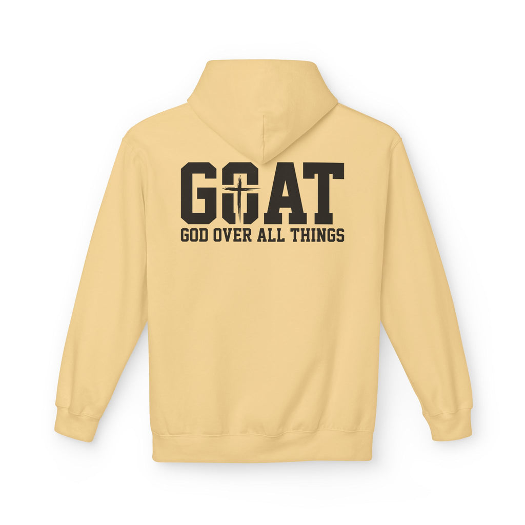 GOAT God Over All Things Hoodie – Christian Hoodie – Faith Hoodie – Religious Sweatshirt – Inspirational Hoodie – Jesus Hoodie – Christian Gift