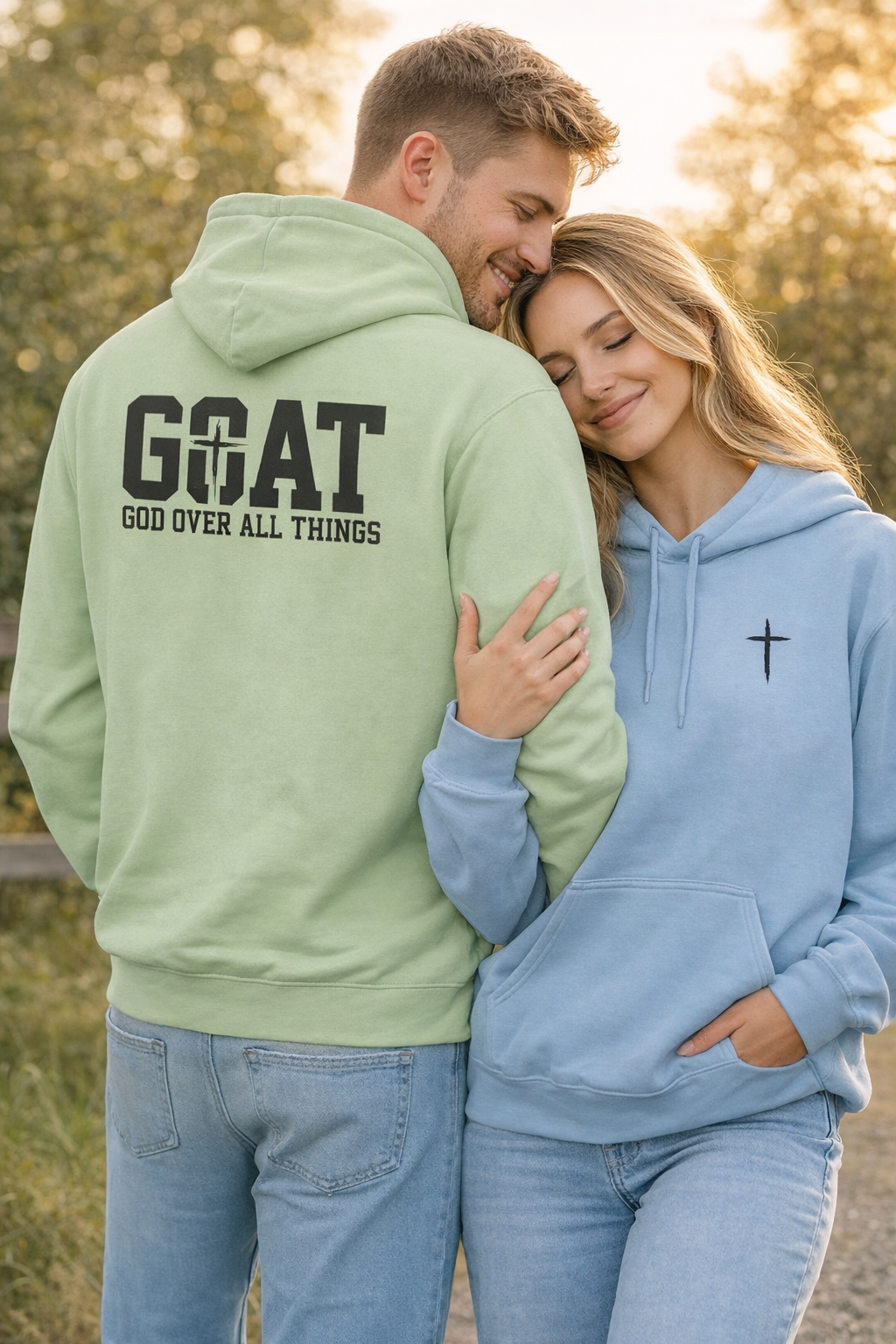 GOAT God Over All Things Hoodie – Christian Hoodie – Faith Hoodie – Religious Sweatshirt – Inspirational Hoodie – Jesus Hoodie – Christian Gift