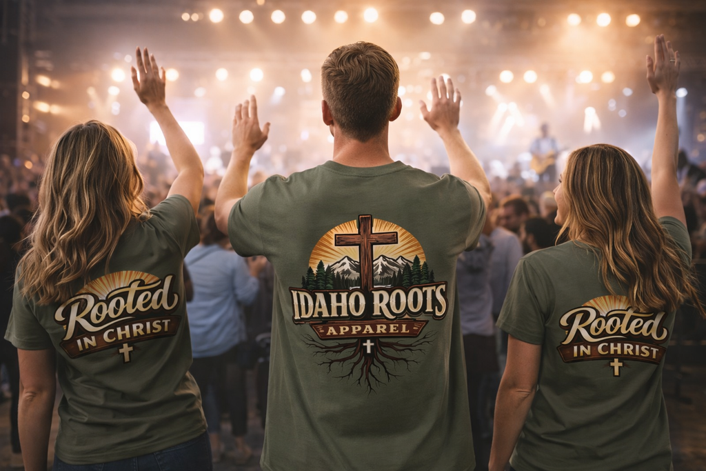 Rooted in Christ T-Shirt — Idaho Roots Christian Tee