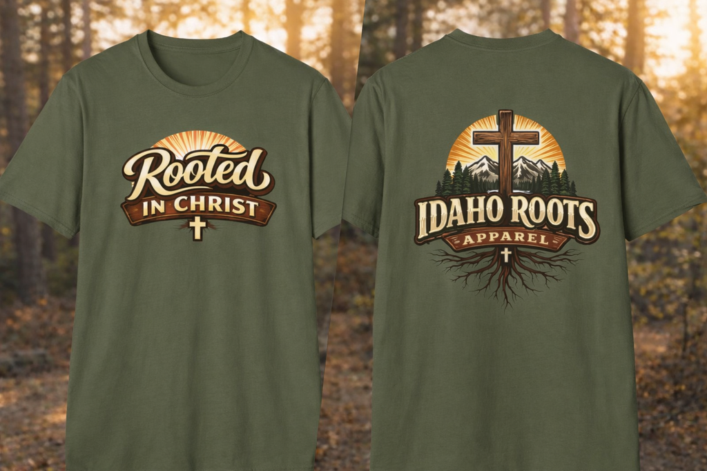 Rooted in Christ T-Shirt — Idaho Roots Christian Tee