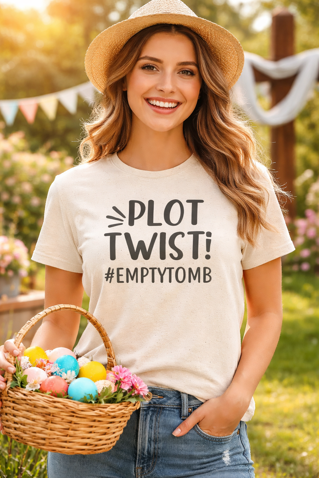 Plot Twist: #EmptyTomb T-Shirt — Christian Easter Resurrection Tee