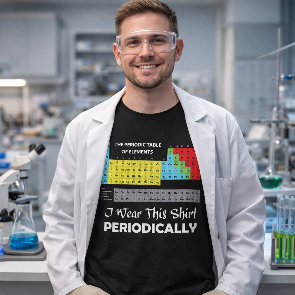 Periodic Table T-Shirt – "I Wear This Shirt Periodically" Science Tee
