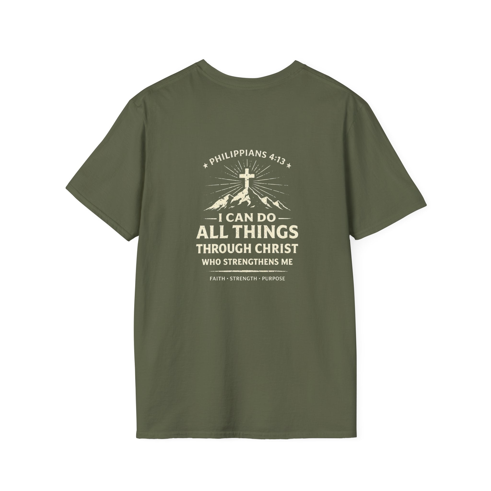 Christian Faith T-Shirt — "All Things" Inspirational Gospel Tee - Philippians 4:13