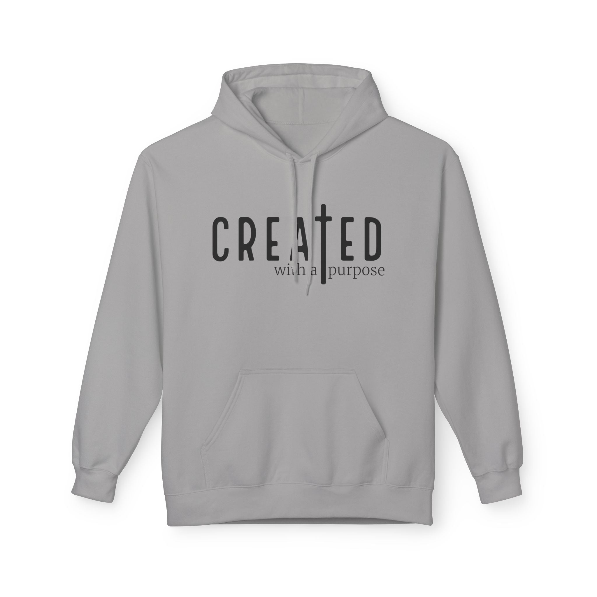 Created with Purpose Hoodie — Inspirational Graphic Pullover