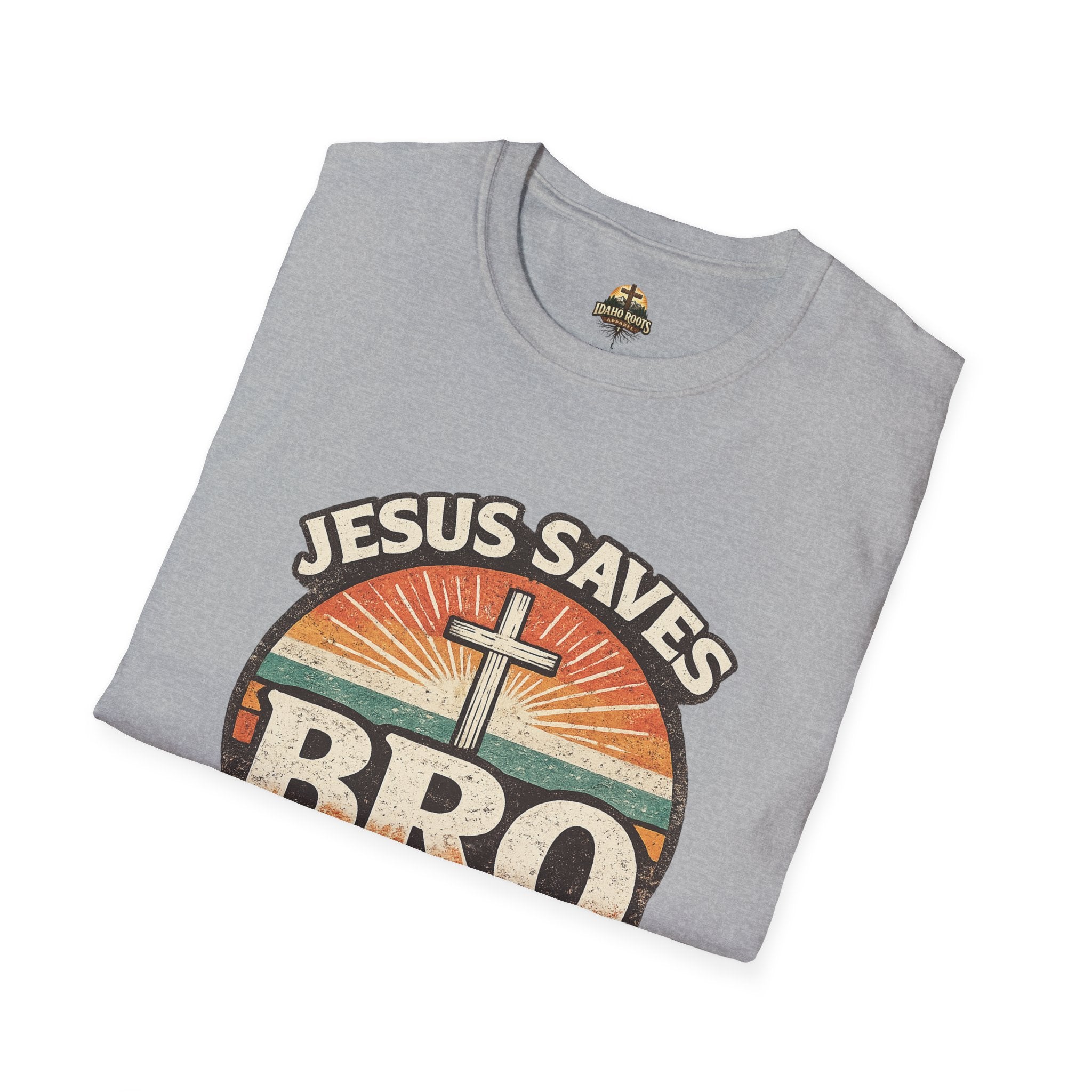 Jesus Saves Bro T-Shirt — Retro Christian Faith Tee