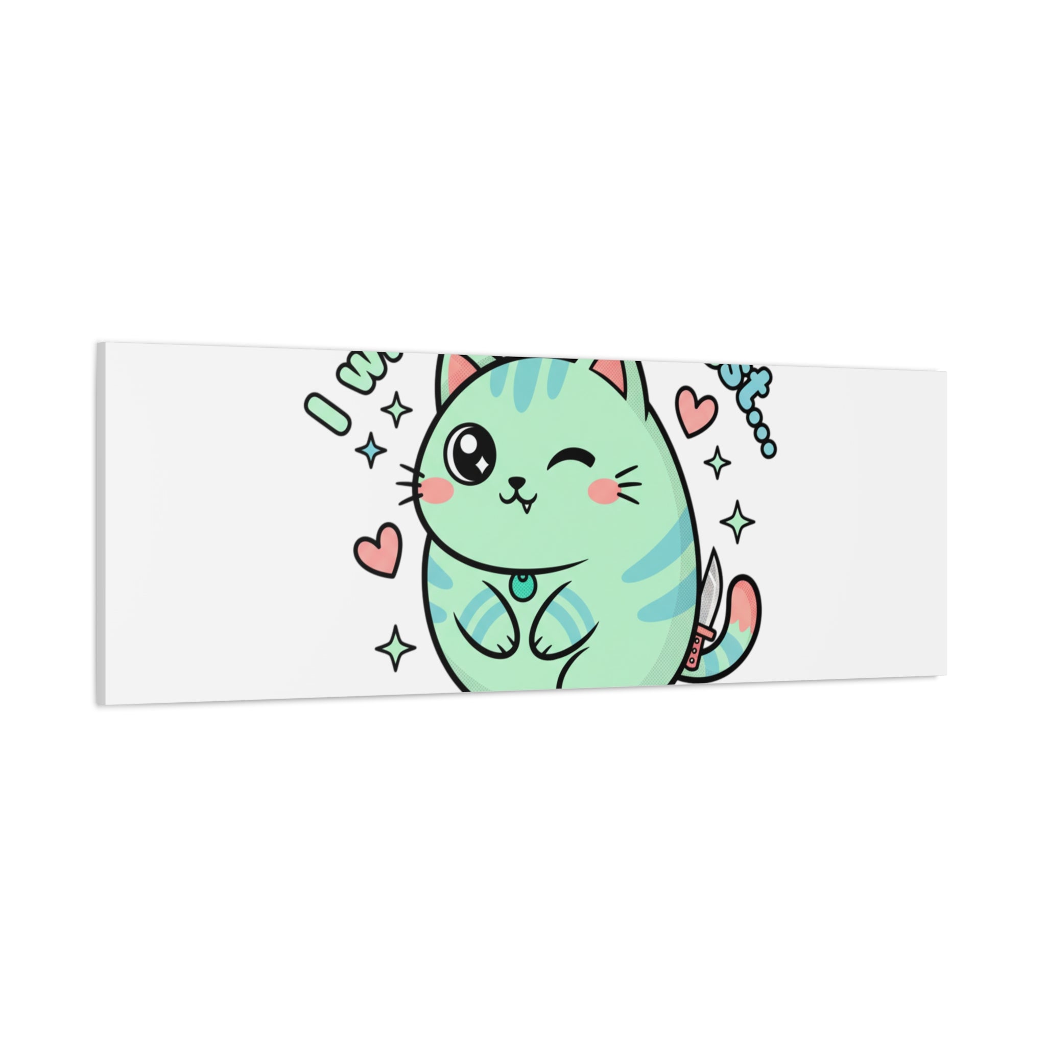 I Wish You the Best Somewhere Else Canvas | kawaii threat, soft-grunge pastel