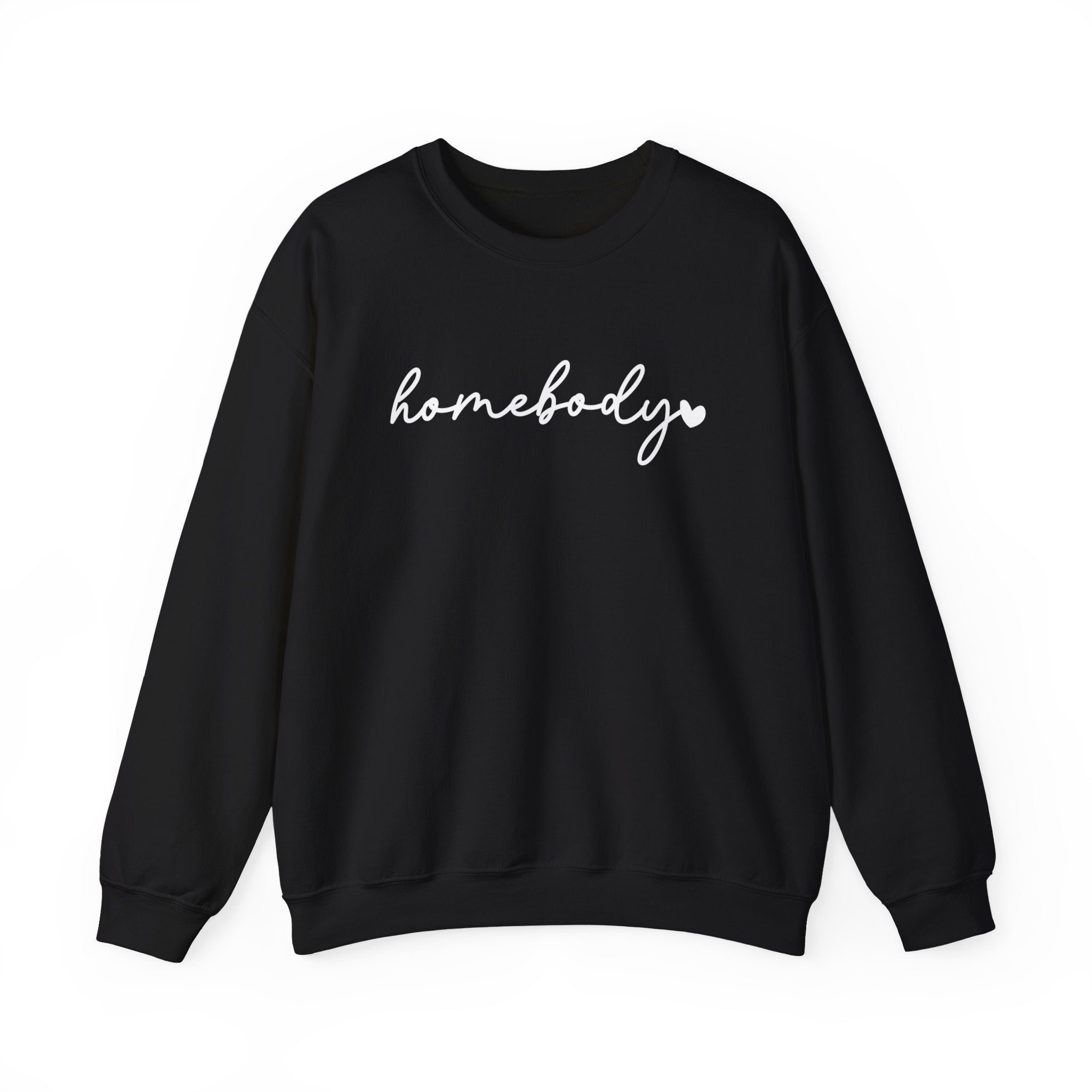 Crewneck Sweatshirt — "homebody" Script Cozy Pullover