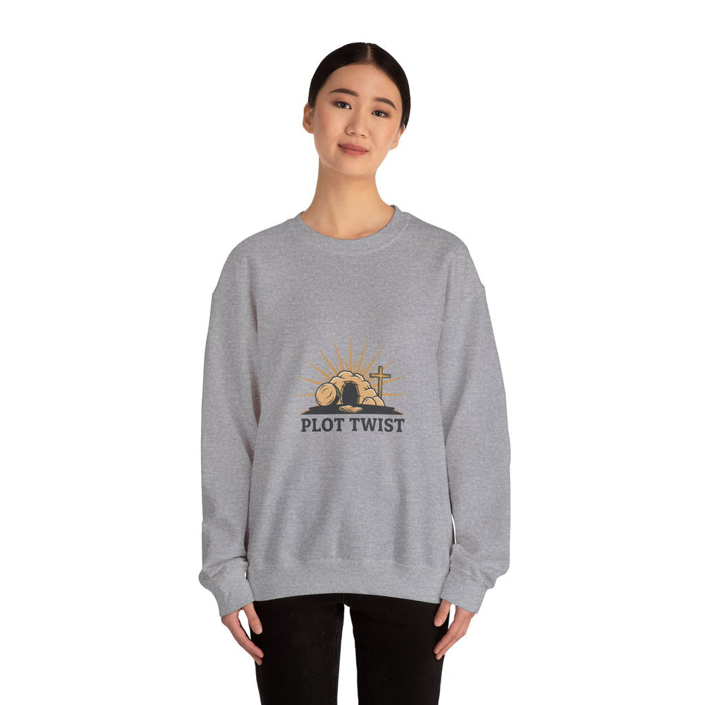 Plot Twist Crewneck Sweatshirt | Christian Easter shirt, He Is Risen design