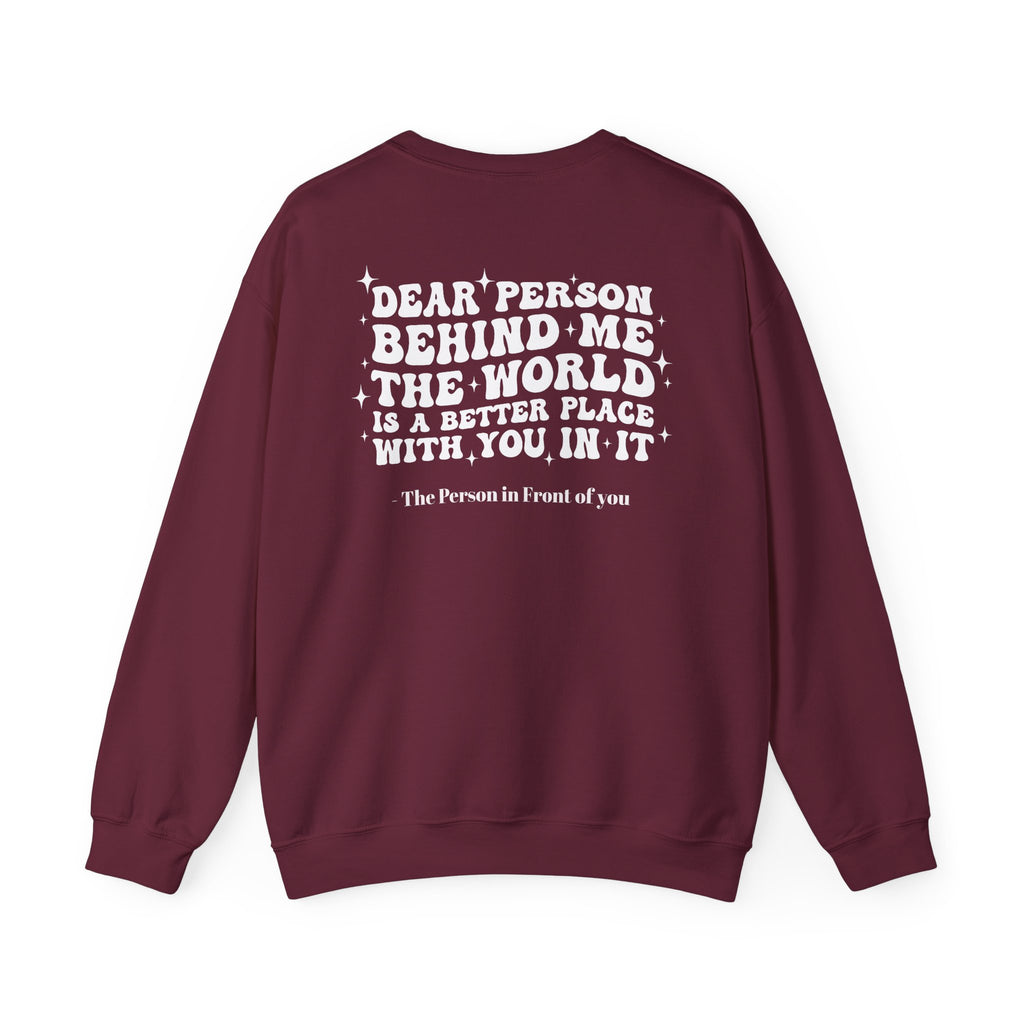 Inspirational Crewneck Sweatshirt — "you are enough" Front & Uplifting Back Message