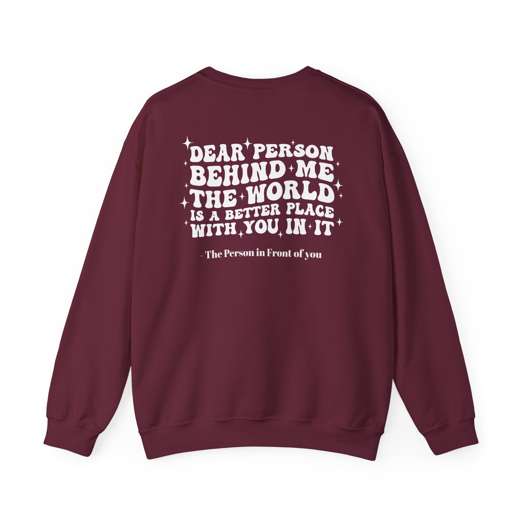 Inspirational Crewneck Sweatshirt — "you are enough" Front & Uplifting Back Message