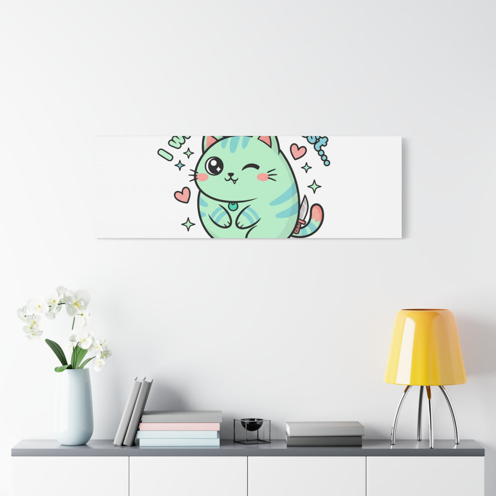 I Wish You the Best Somewhere Else Canvas | kawaii threat, soft-grunge pastel