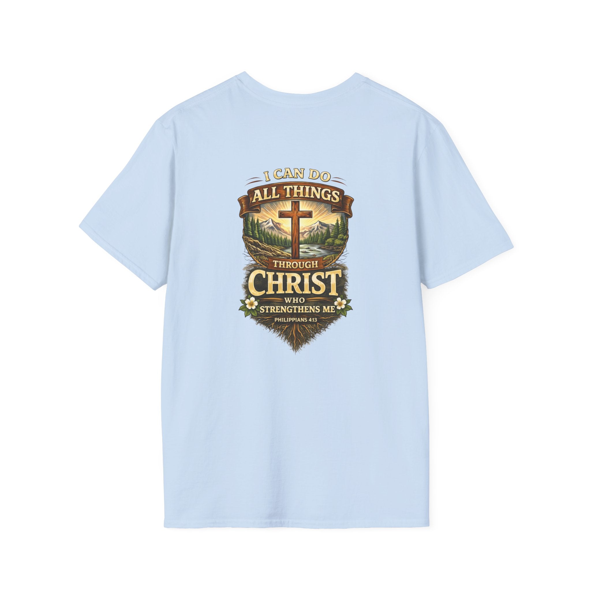 Christian Faith T-Shirt — "I Can Do All Things Through Christ" Inspirational Tee
