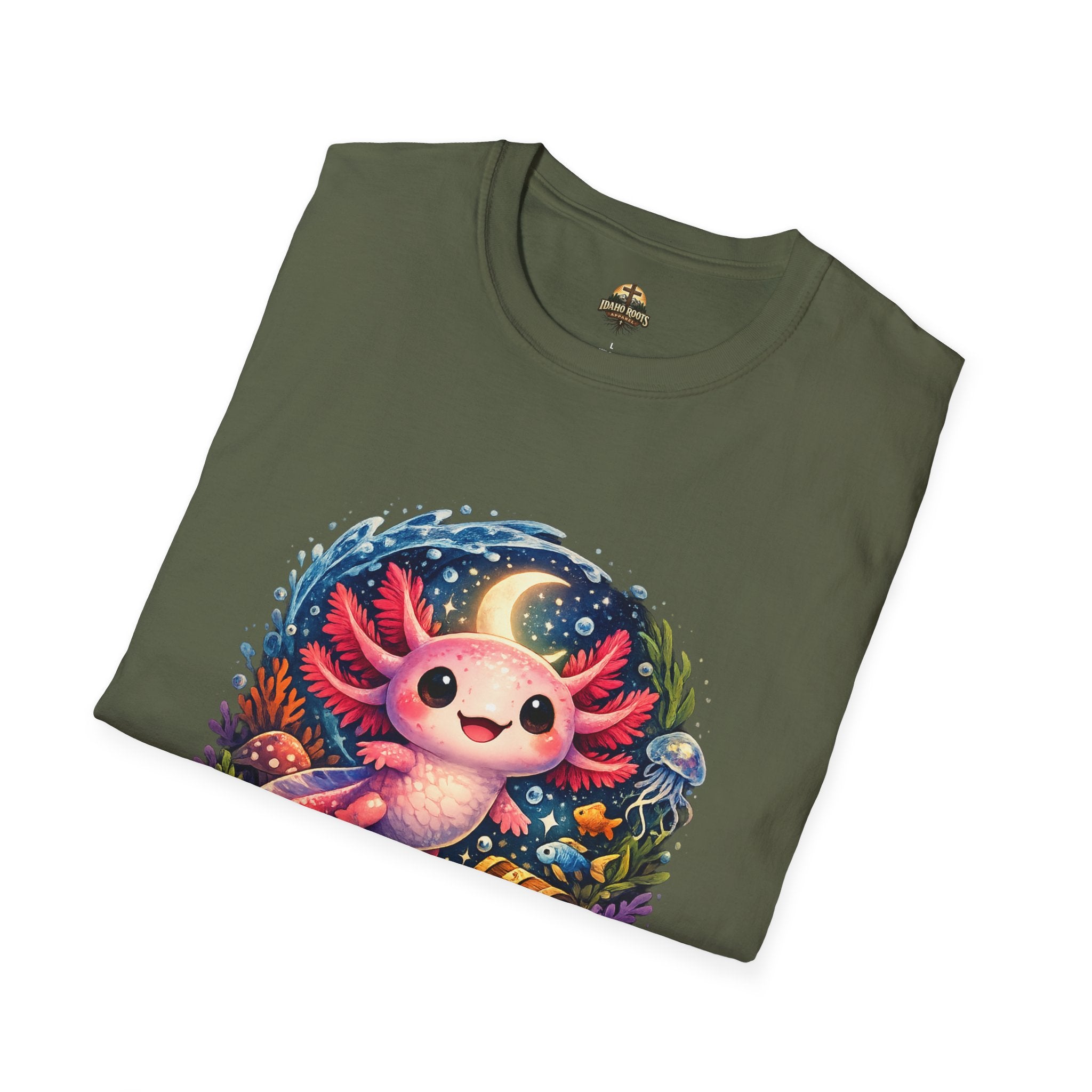 Cute Axolotl T-Shirt — Kawaii Axolotl Graphic Tee