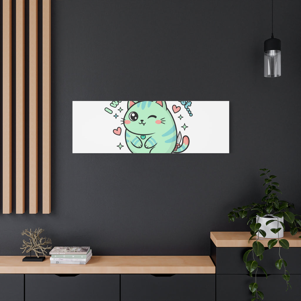 I Wish You the Best Somewhere Else Canvas | kawaii threat, soft-grunge pastel