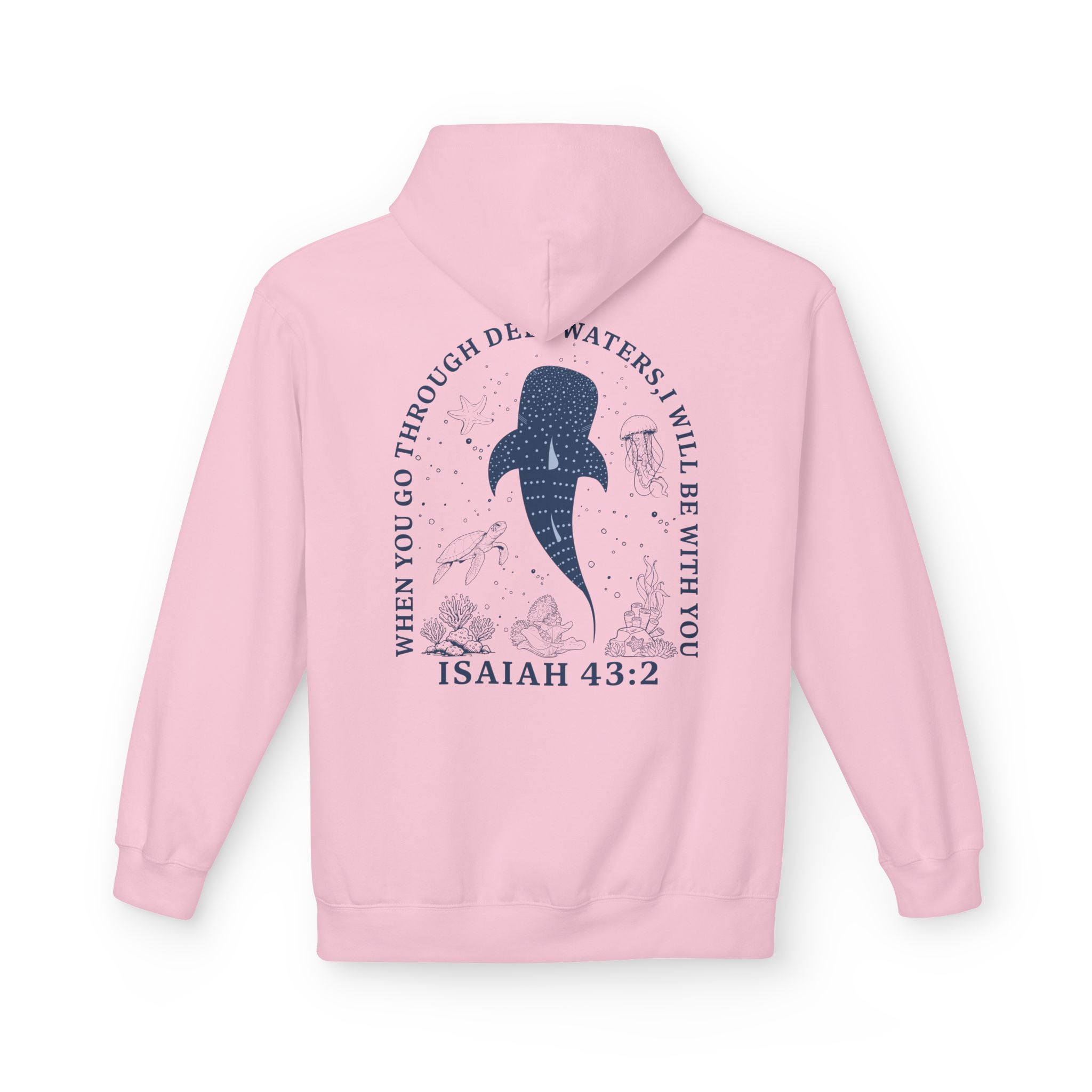Isaiah 43:2 Whale Hoodie – Christian Faith Comfort Pullover