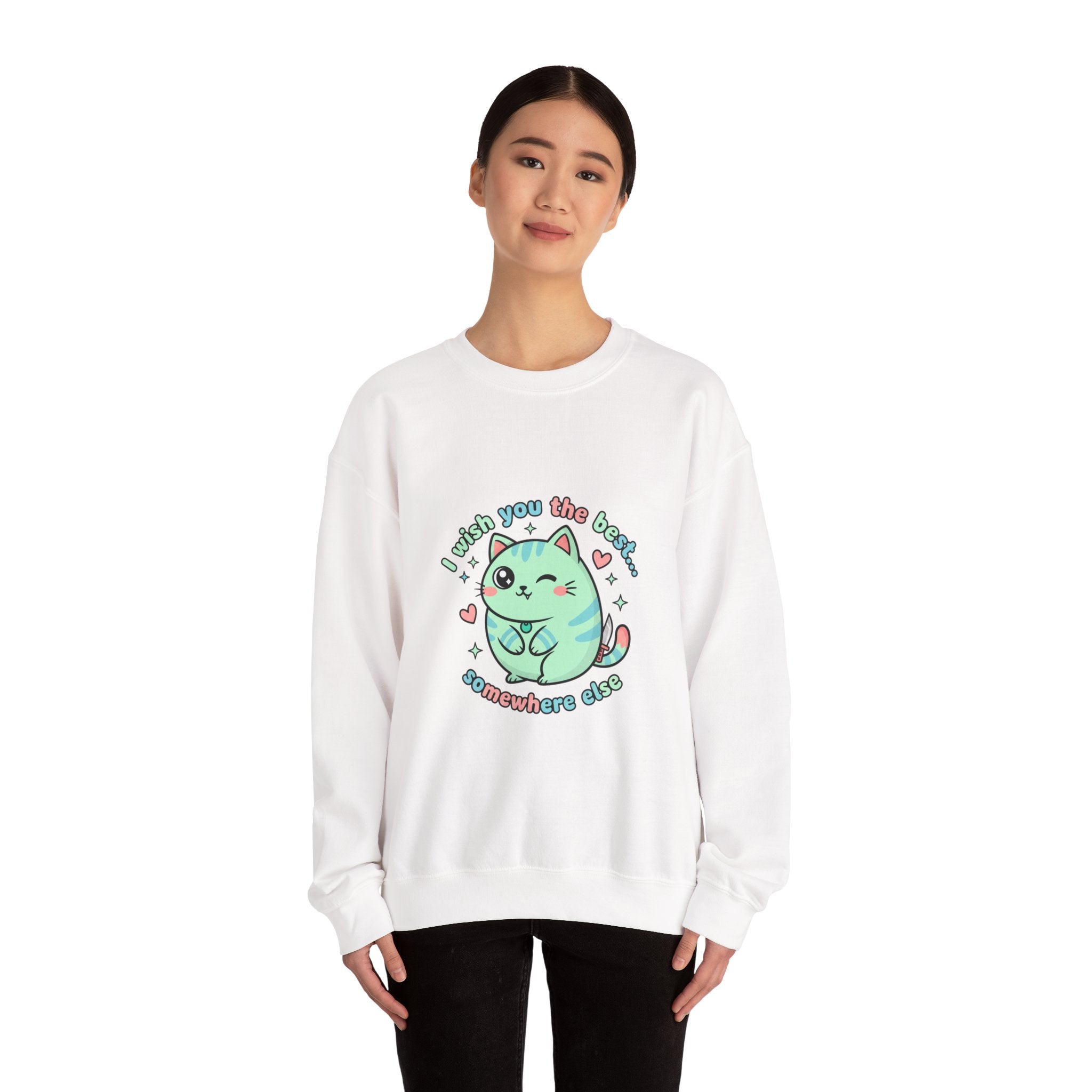 I Wish You the Best Somewhere Else Sweatshirt | soft threat kawaii menacing