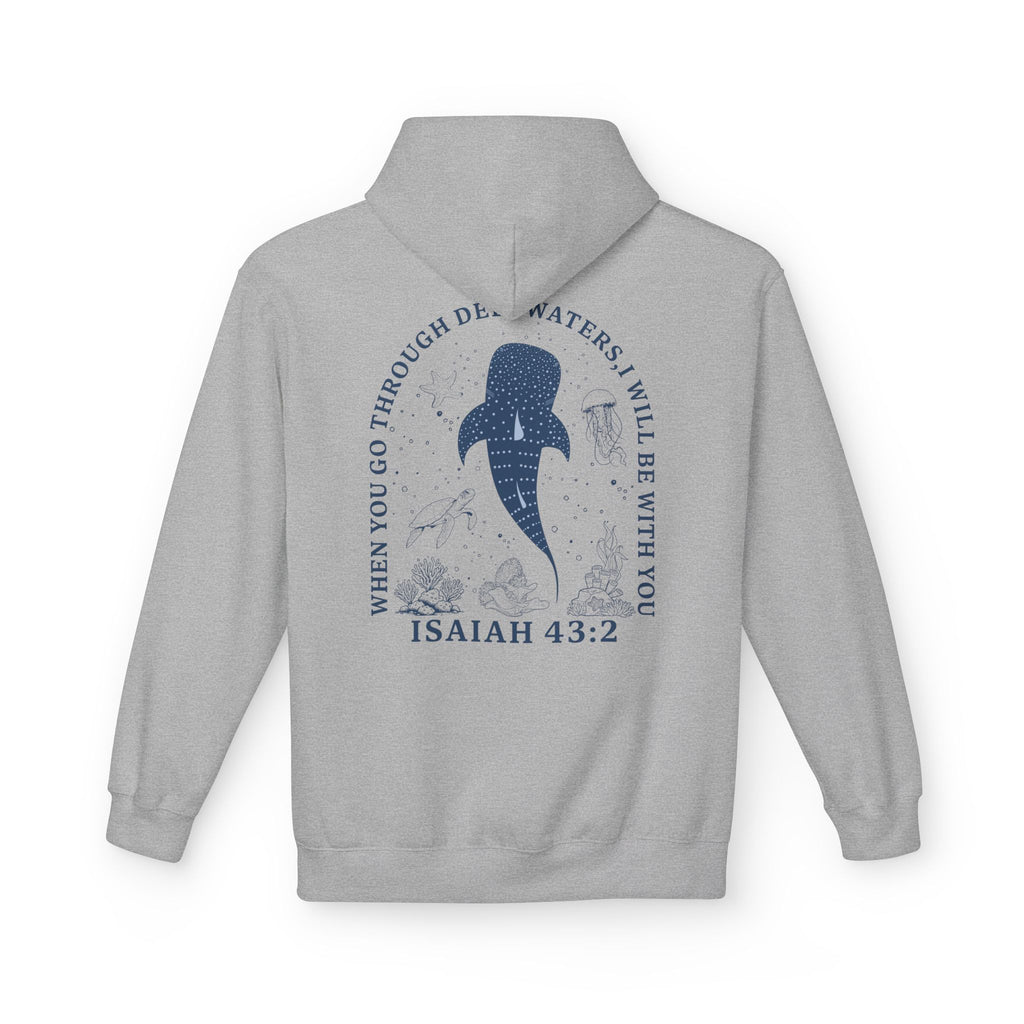 Isaiah 43:2 Whale Hoodie – Christian Faith Comfort Pullover