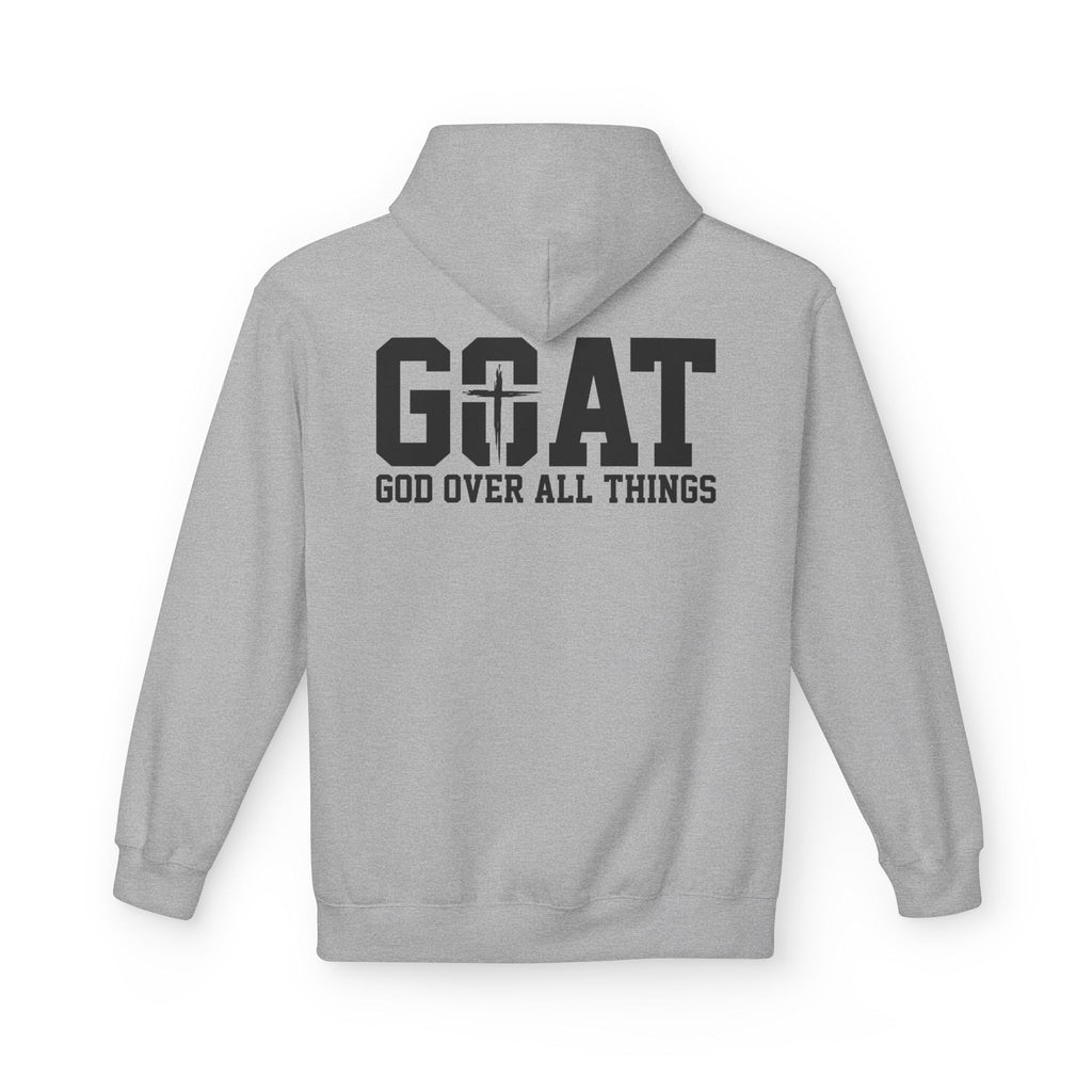 GOAT God Over All Things Hoodie – Christian Hoodie – Faith Hoodie – Religious Sweatshirt – Inspirational Hoodie – Jesus Hoodie – Christian Gift