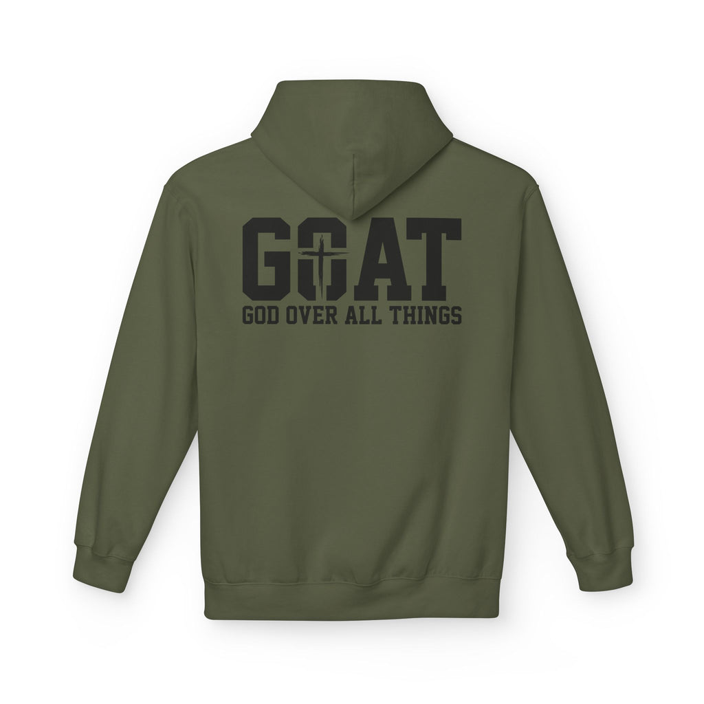 GOAT God Over All Things Hoodie – Christian Hoodie – Faith Hoodie – Religious Sweatshirt – Inspirational Hoodie – Jesus Hoodie – Christian Gift
