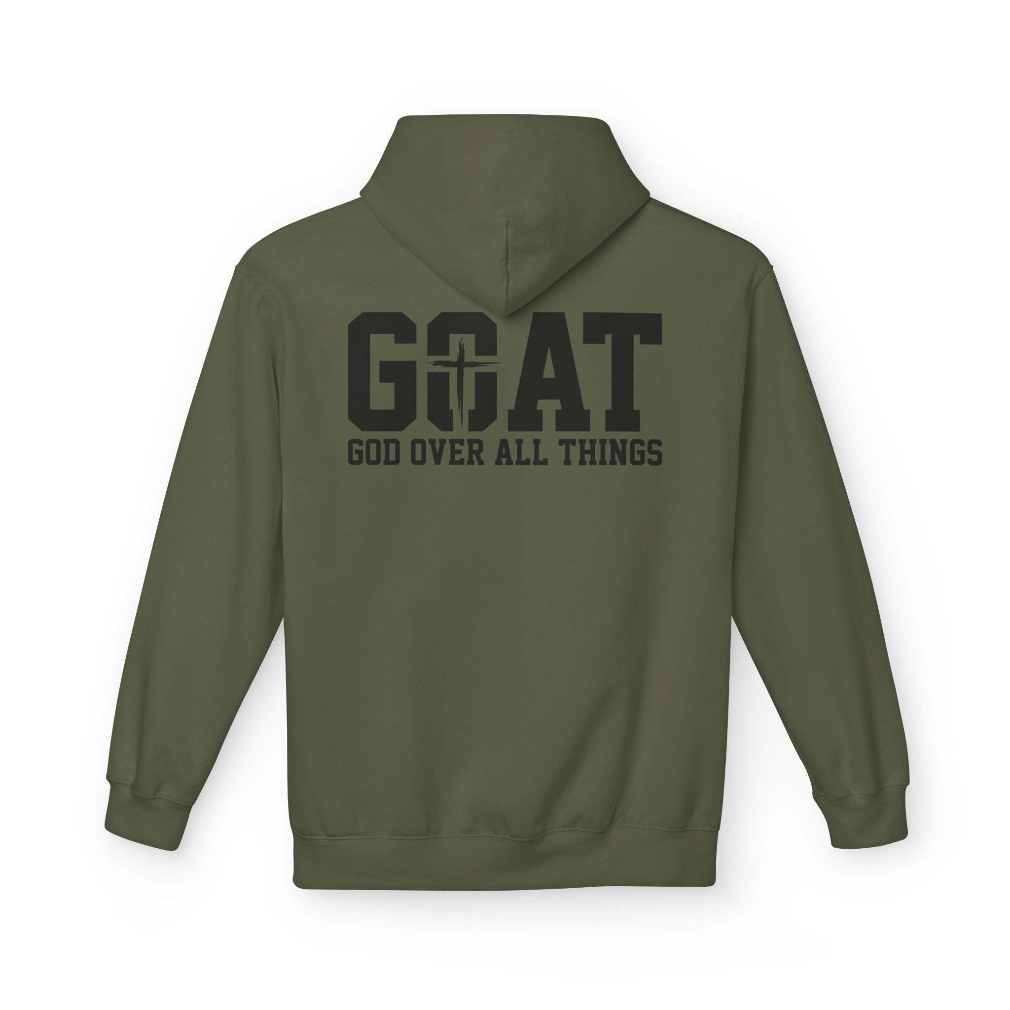 GOAT God Over All Things Hoodie – Christian Hoodie – Faith Hoodie – Religious Sweatshirt – Inspirational Hoodie – Jesus Hoodie – Christian Gift
