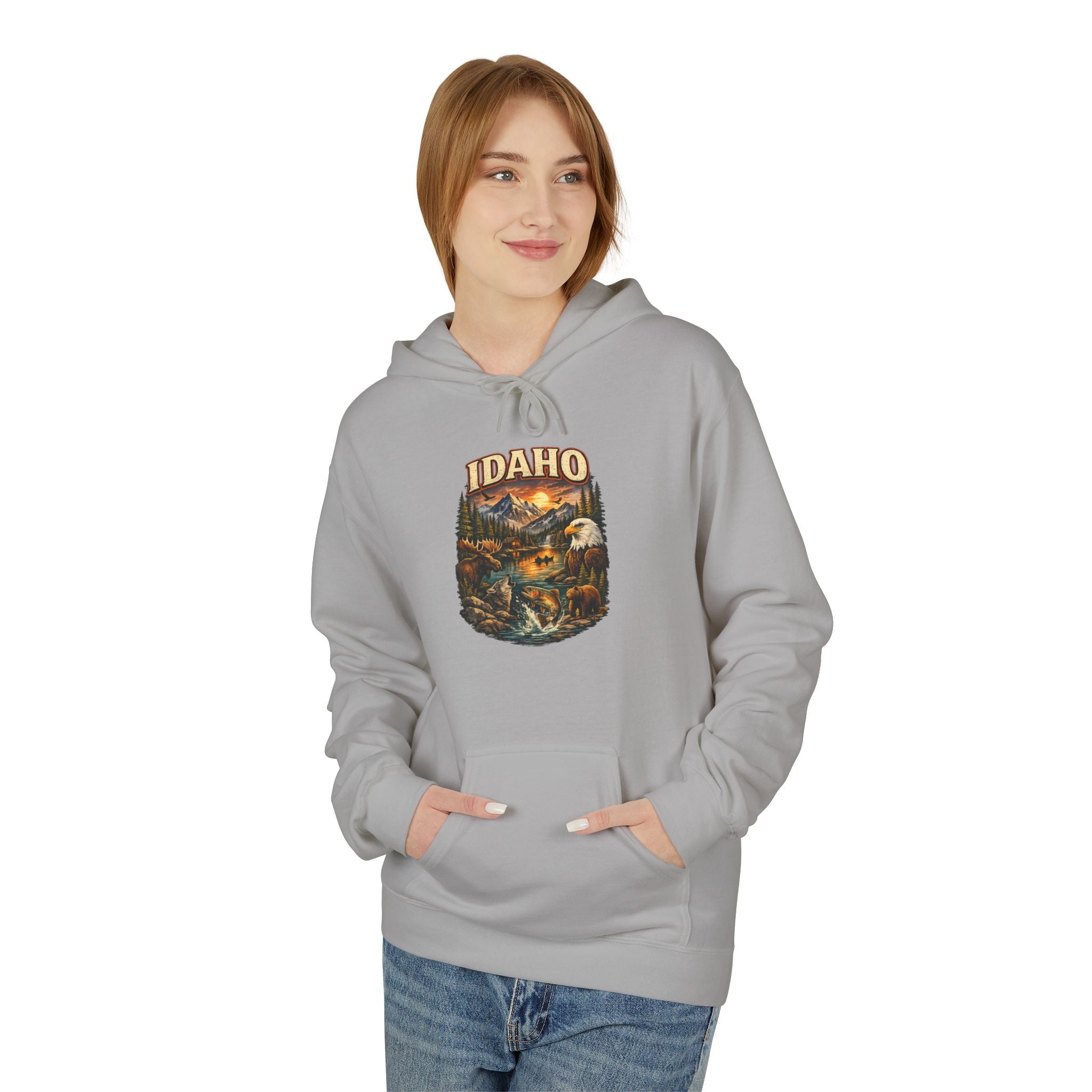 Hoodie - Retro 'Idaho' Scenic Landscape Hoodie