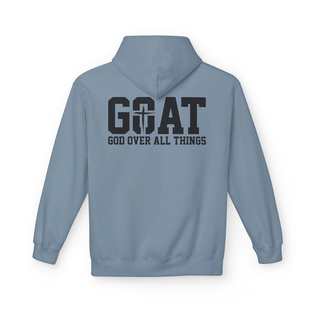 GOAT God Over All Things Hoodie – Christian Hoodie – Faith Hoodie – Religious Sweatshirt – Inspirational Hoodie – Jesus Hoodie – Christian Gift