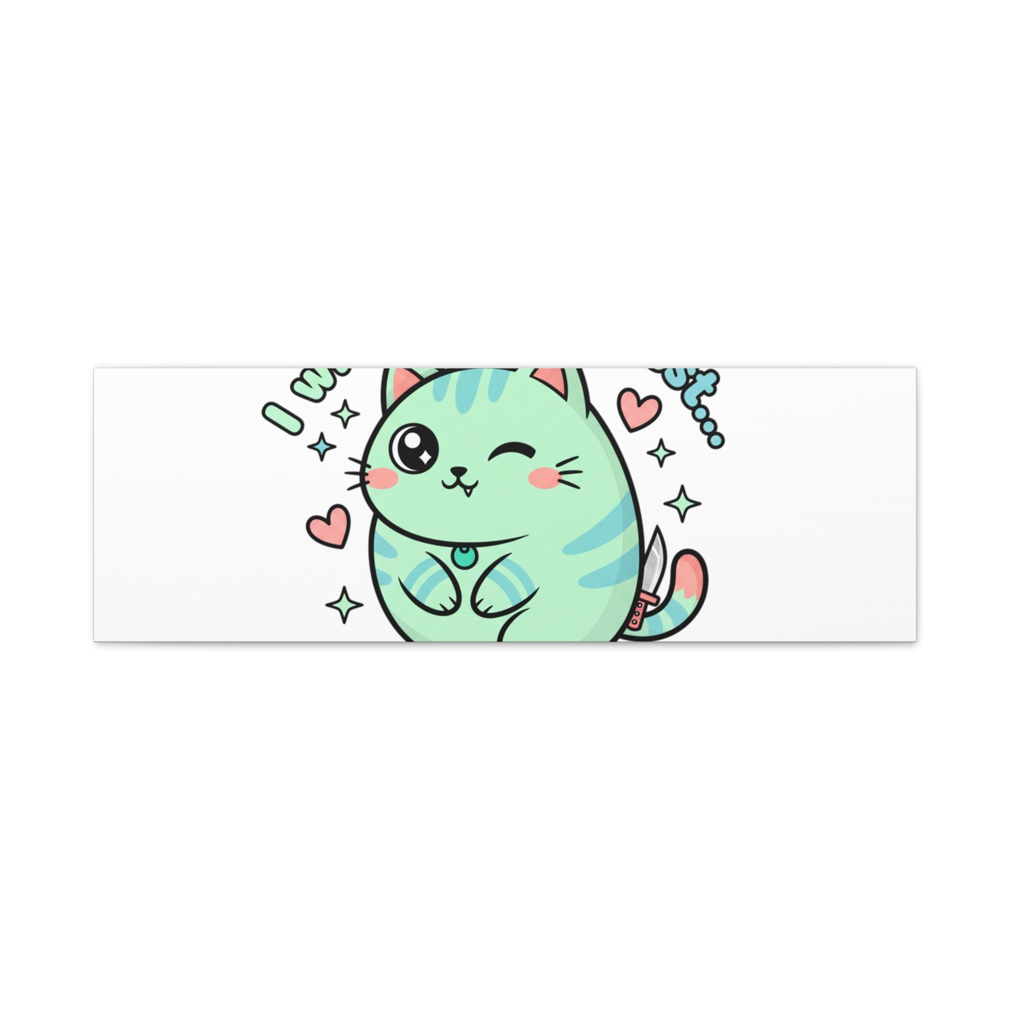 I Wish You the Best Somewhere Else Canvas | kawaii threat, soft-grunge pastel