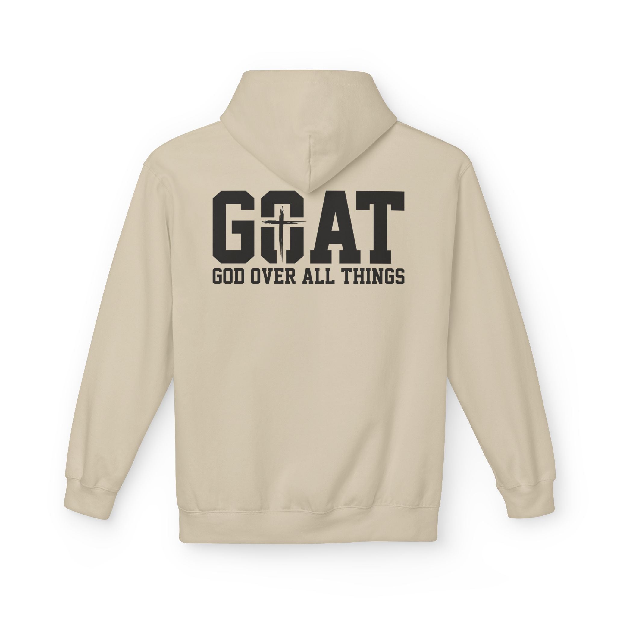 GOAT God Over All Things Hoodie – Christian Hoodie – Faith Hoodie – Religious Sweatshirt – Inspirational Hoodie – Jesus Hoodie – Christian Gift