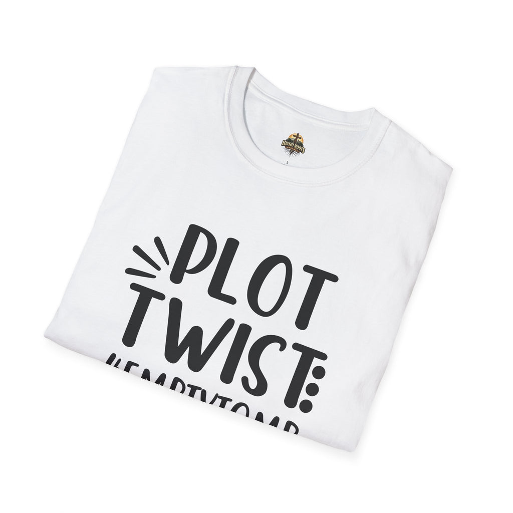 Plot Twist: #EmptyTomb T-Shirt — Christian Easter Resurrection Tee