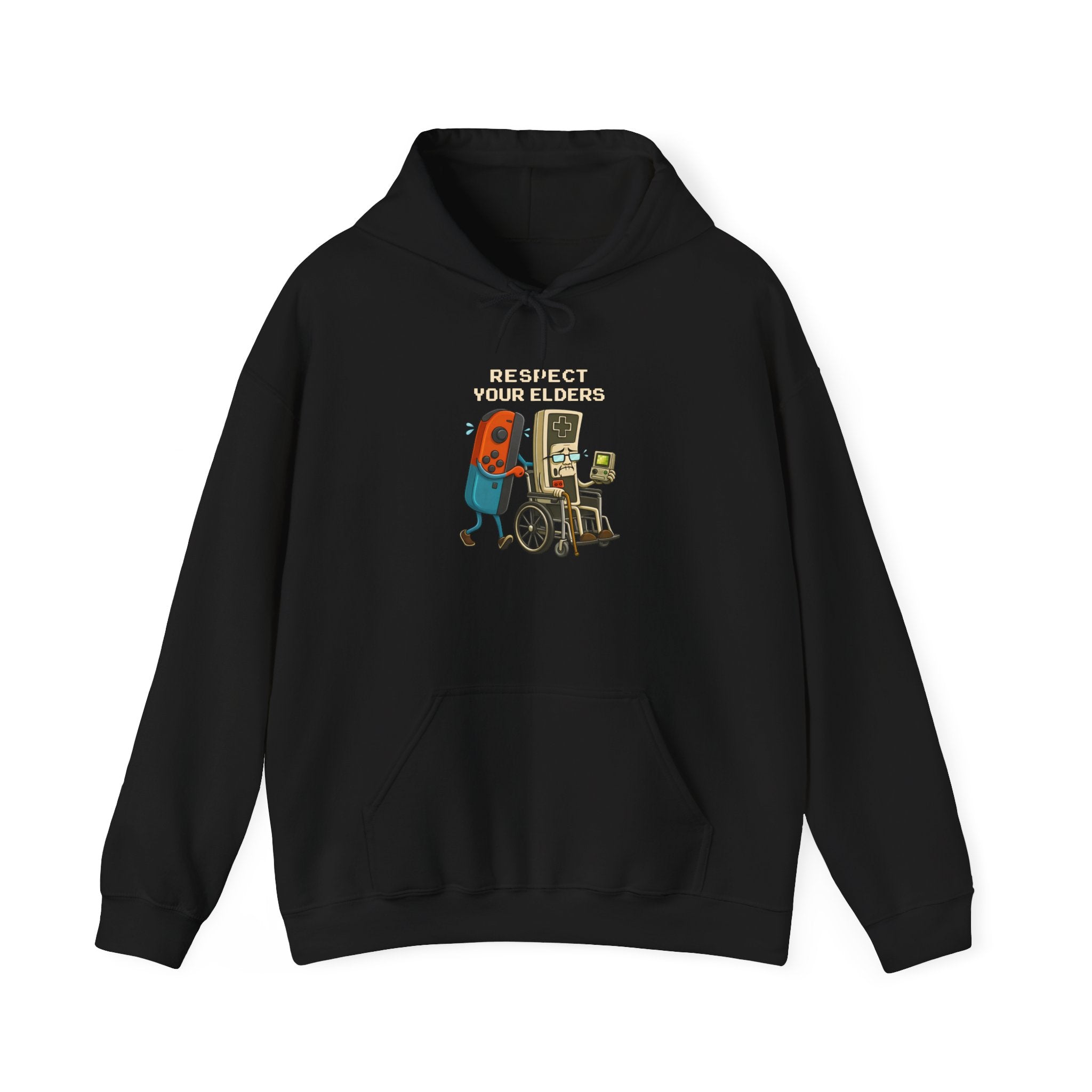 Hoodie — "Respect Your Elders" Funny Retro Gamer Gaming Hoodie