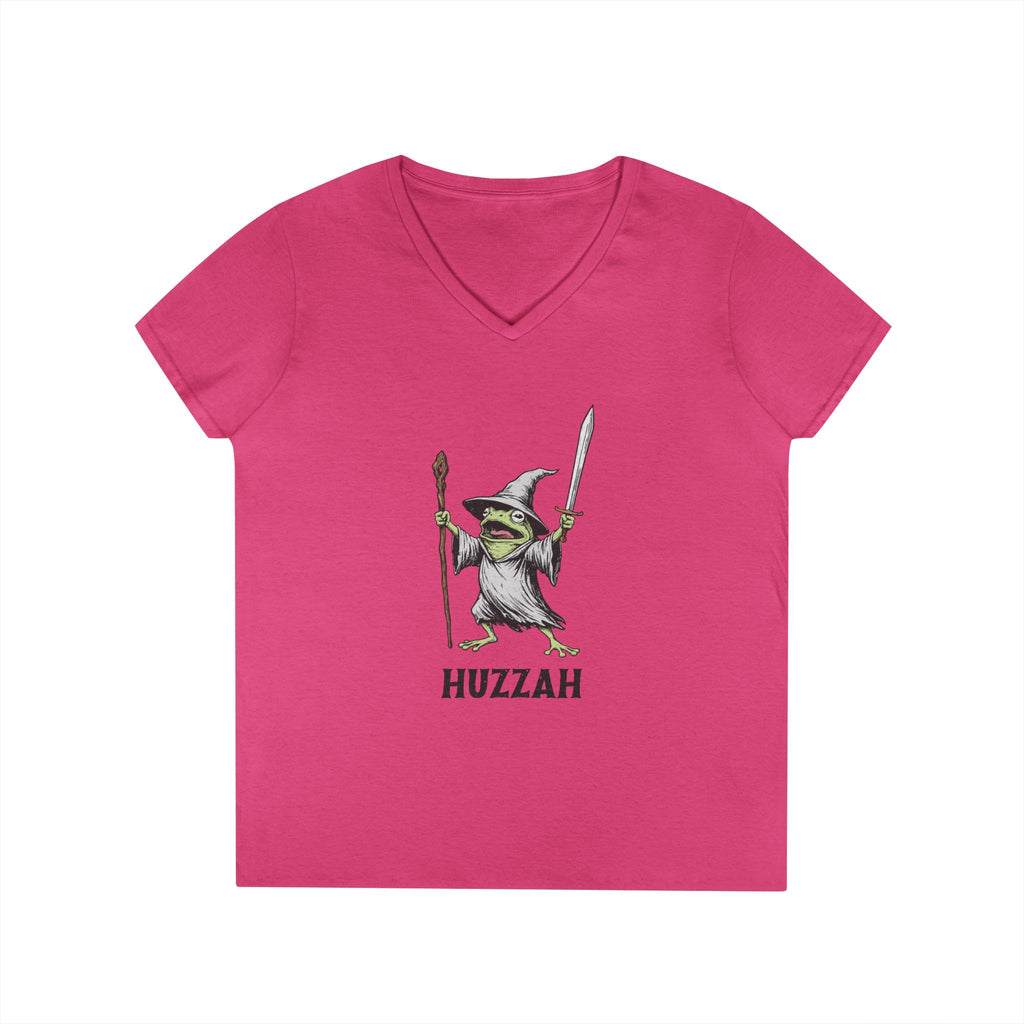 Witch Frog “Huzzah” V-Neck Tee